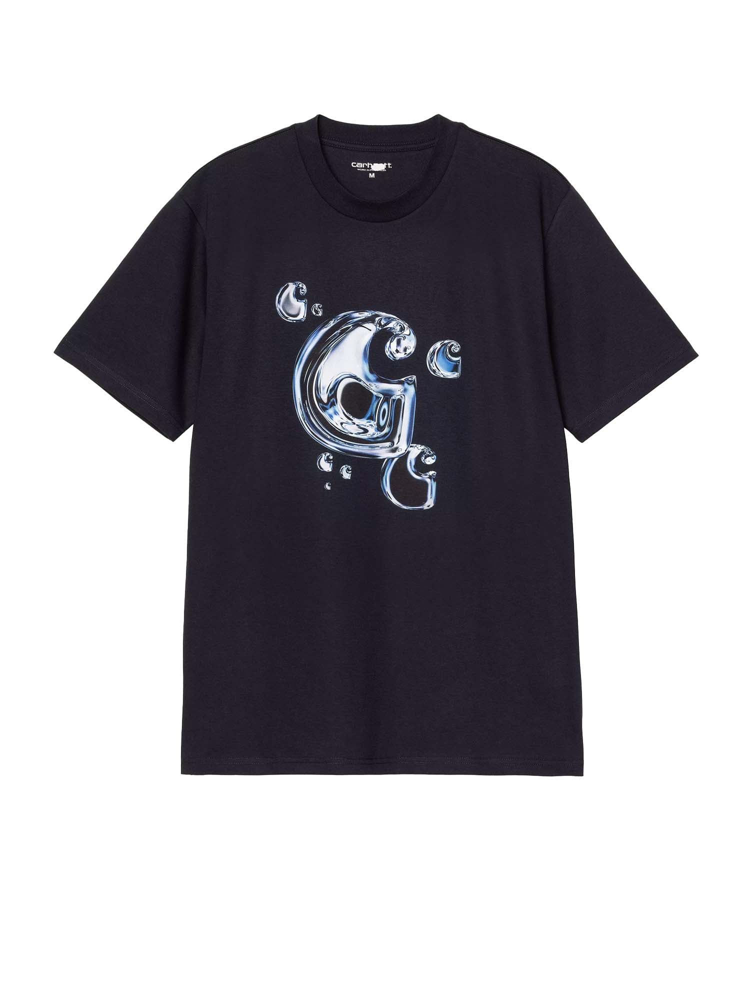 Carhartt Wip S/S Solar Chrome C-Logo T-Shirt Blu