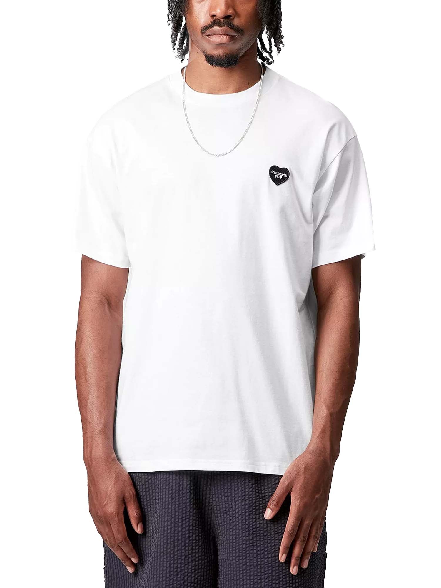 Carhartt Wip S/S Heart II Hartt T-Shirt Bianco