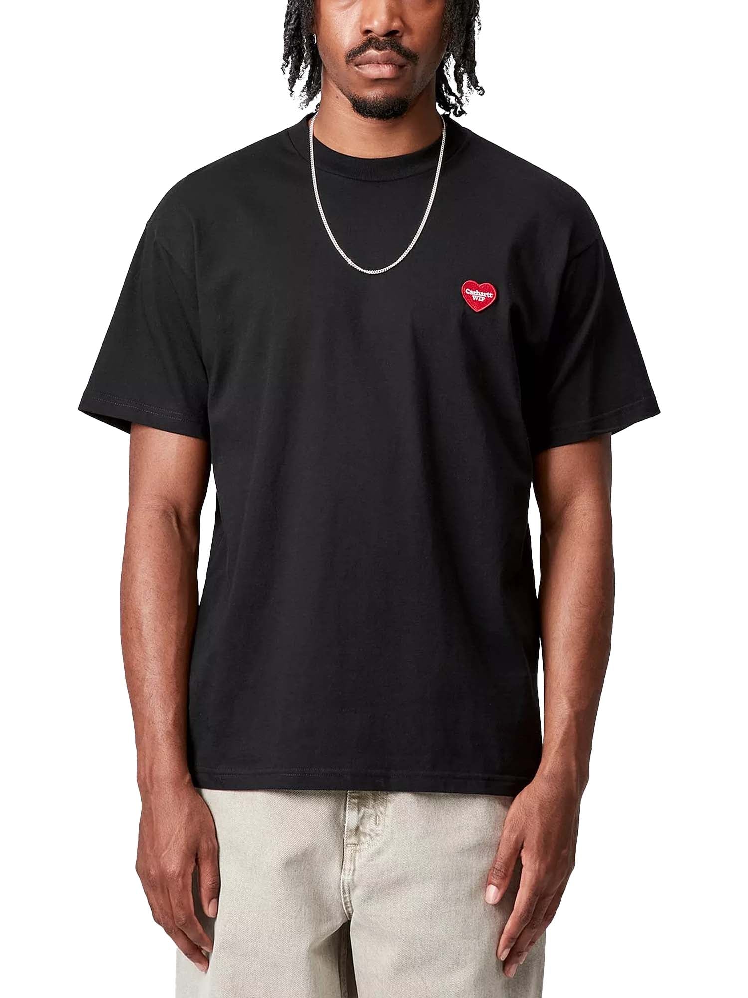 Carhartt Wip S/S Heart II Hartt T-Shirt Nero