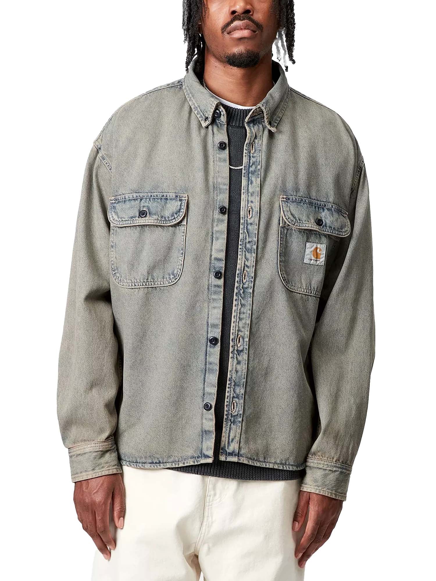 Carhartt Wip Tigan Shirt Jac Grigio