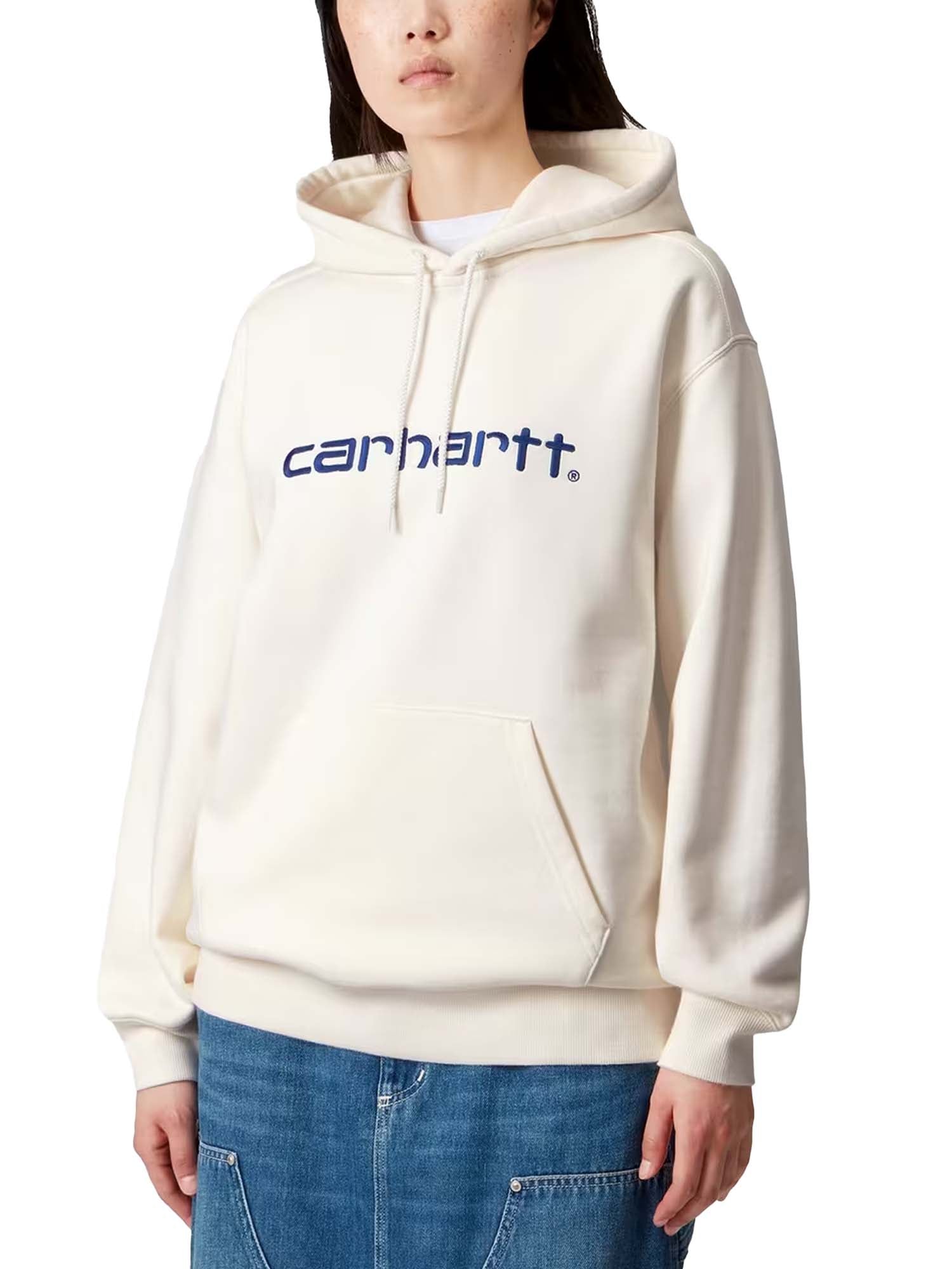 Carhartt Wip W' Hooded Carhartt Sweatshirt Beige