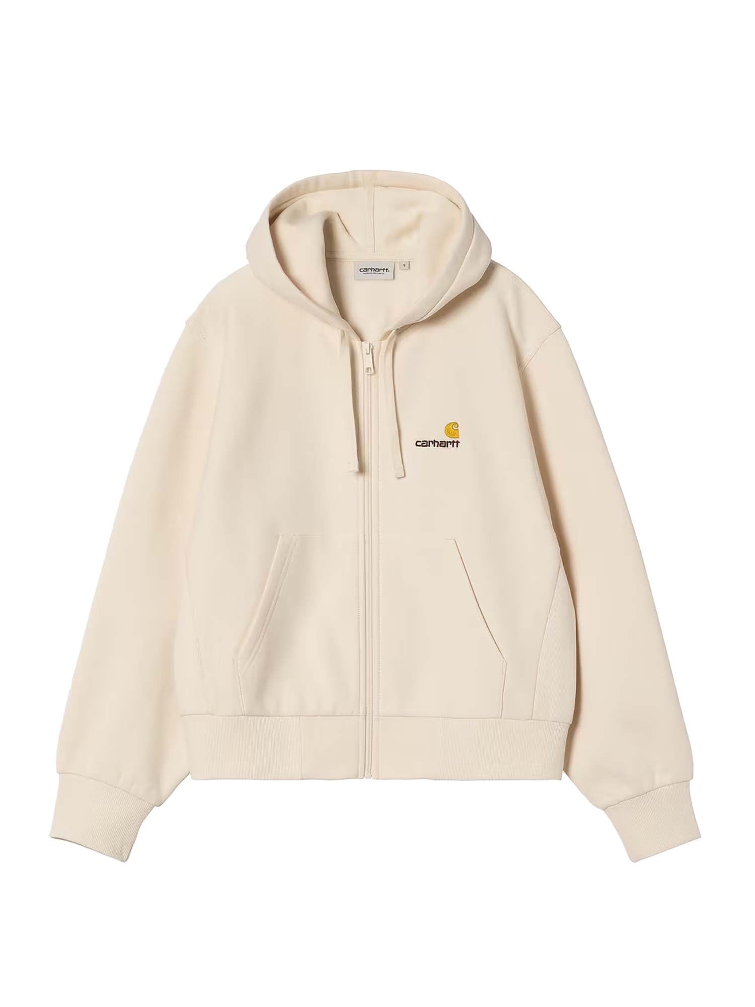 Carhartt Wip W' Hooded American Script Jacket Bianco