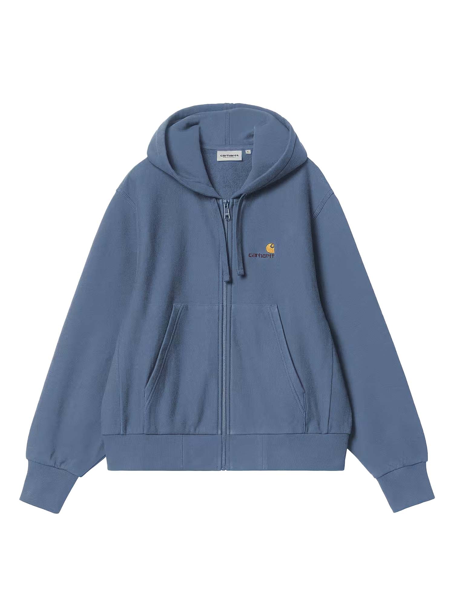 Carhartt Wip W' Hooded American Script Jacket Azzurro