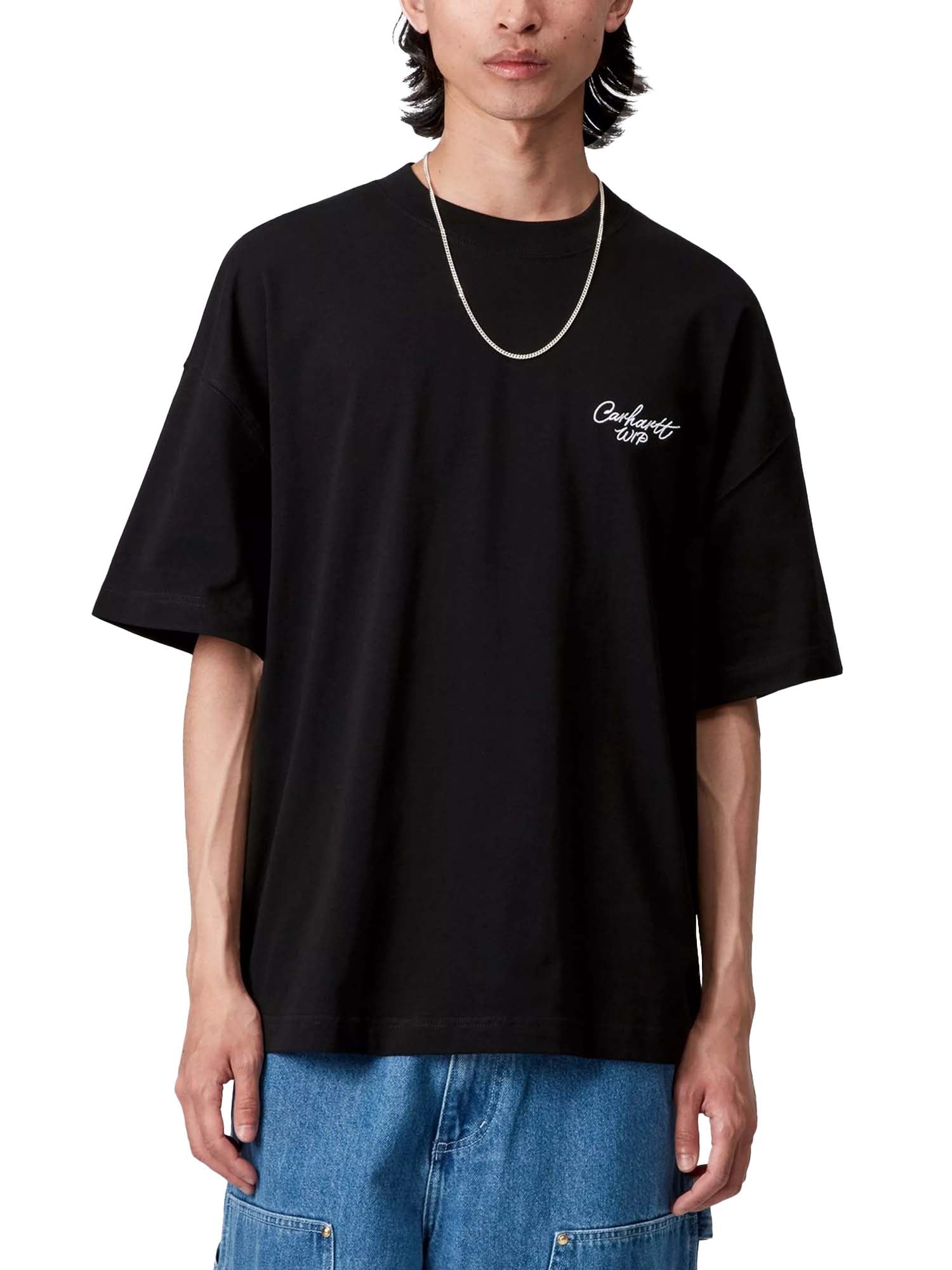 Carhartt Wip S/S Signature Script T-Shirt Nero