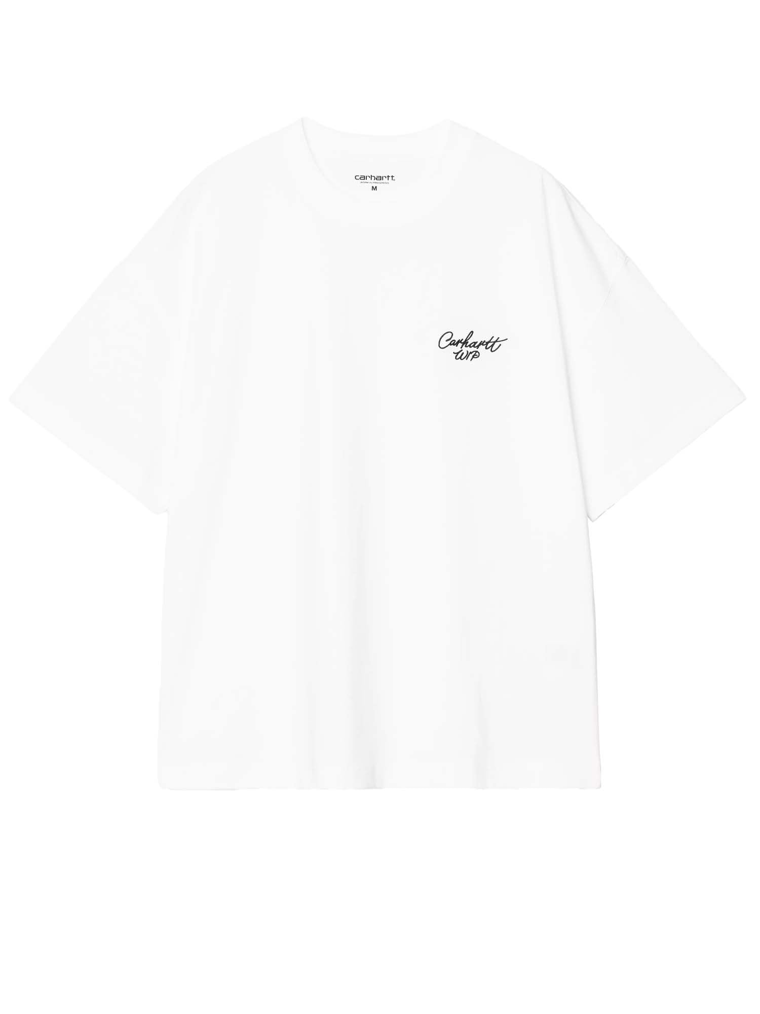 Carhartt Wip S/S Signature Script T-Shirt Bianco