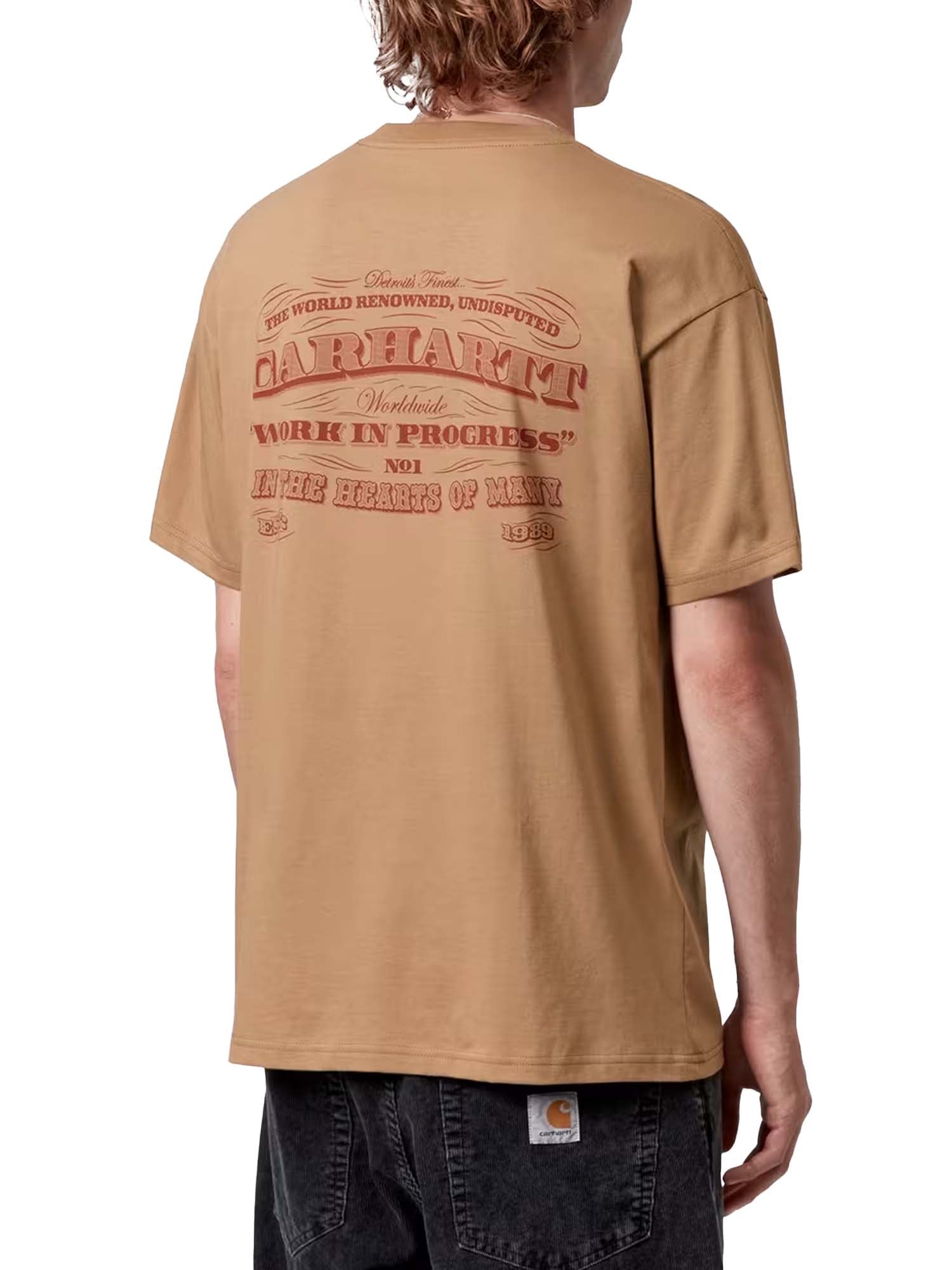 Carhartt Wip S/S 3 One 3 T-Shirt Beige