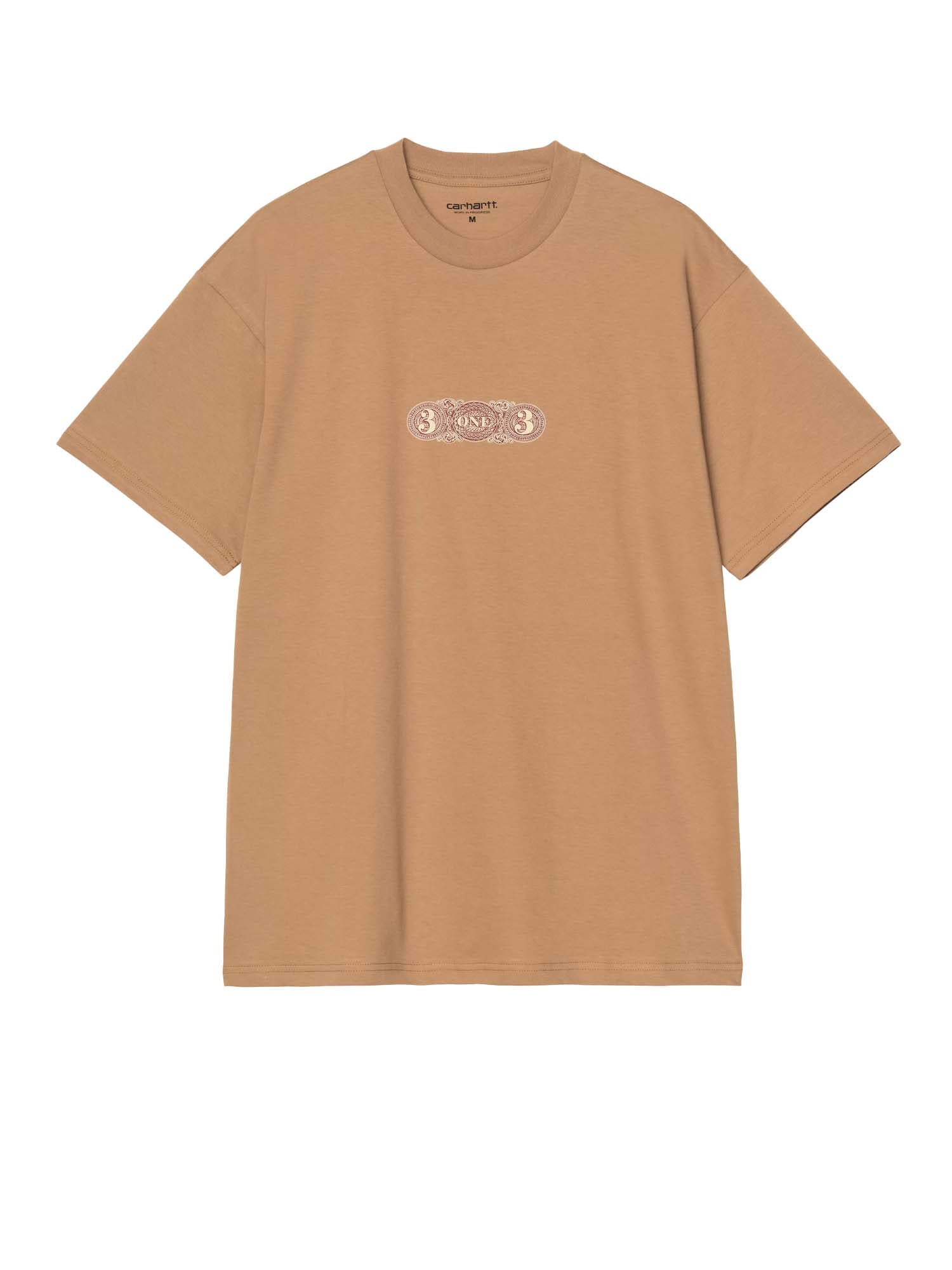 Carhartt Wip S/S 3 One 3 T-Shirt Beige