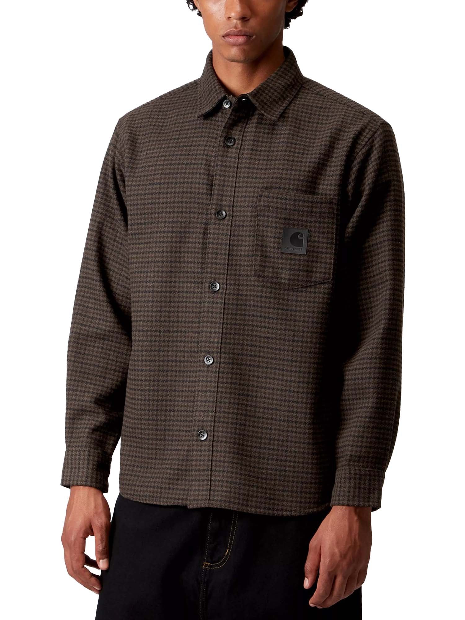 Carhartt Wip L/S Lowis Shirt Marrone