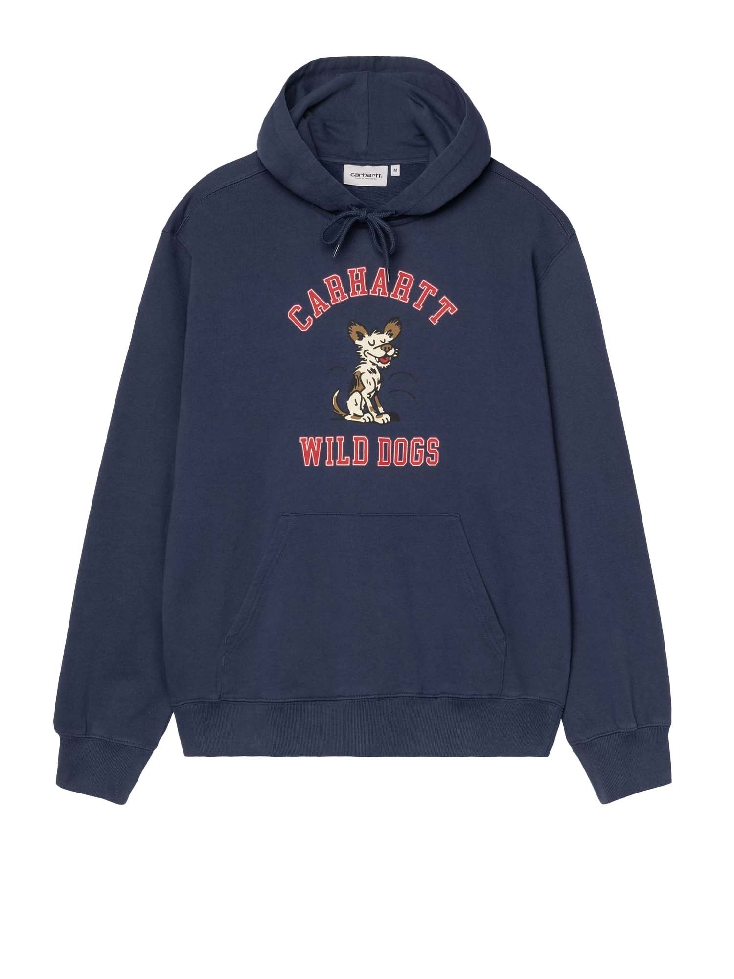 Carhartt Wip Hooded Wild Dog Sweatshirt Blu