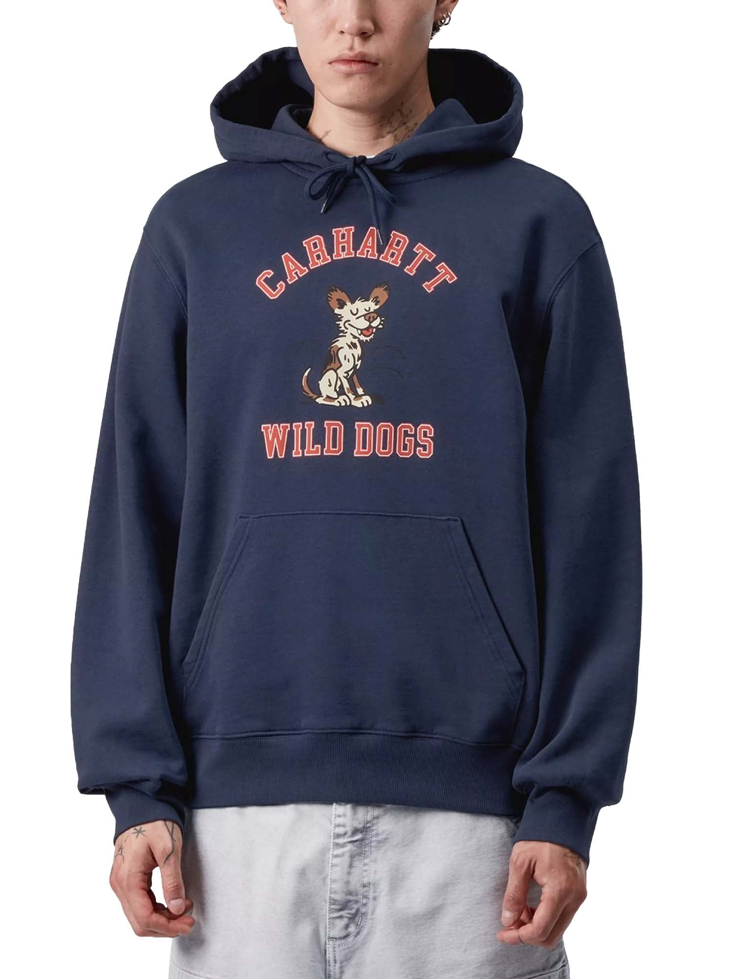 Carhartt Wip Hooded Wild Dog Sweatshirt Blu