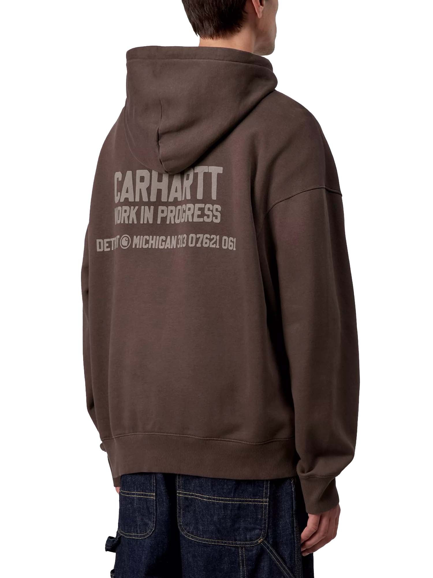 Carhartt Wip Hooded Distance Sweatshirt Marrone