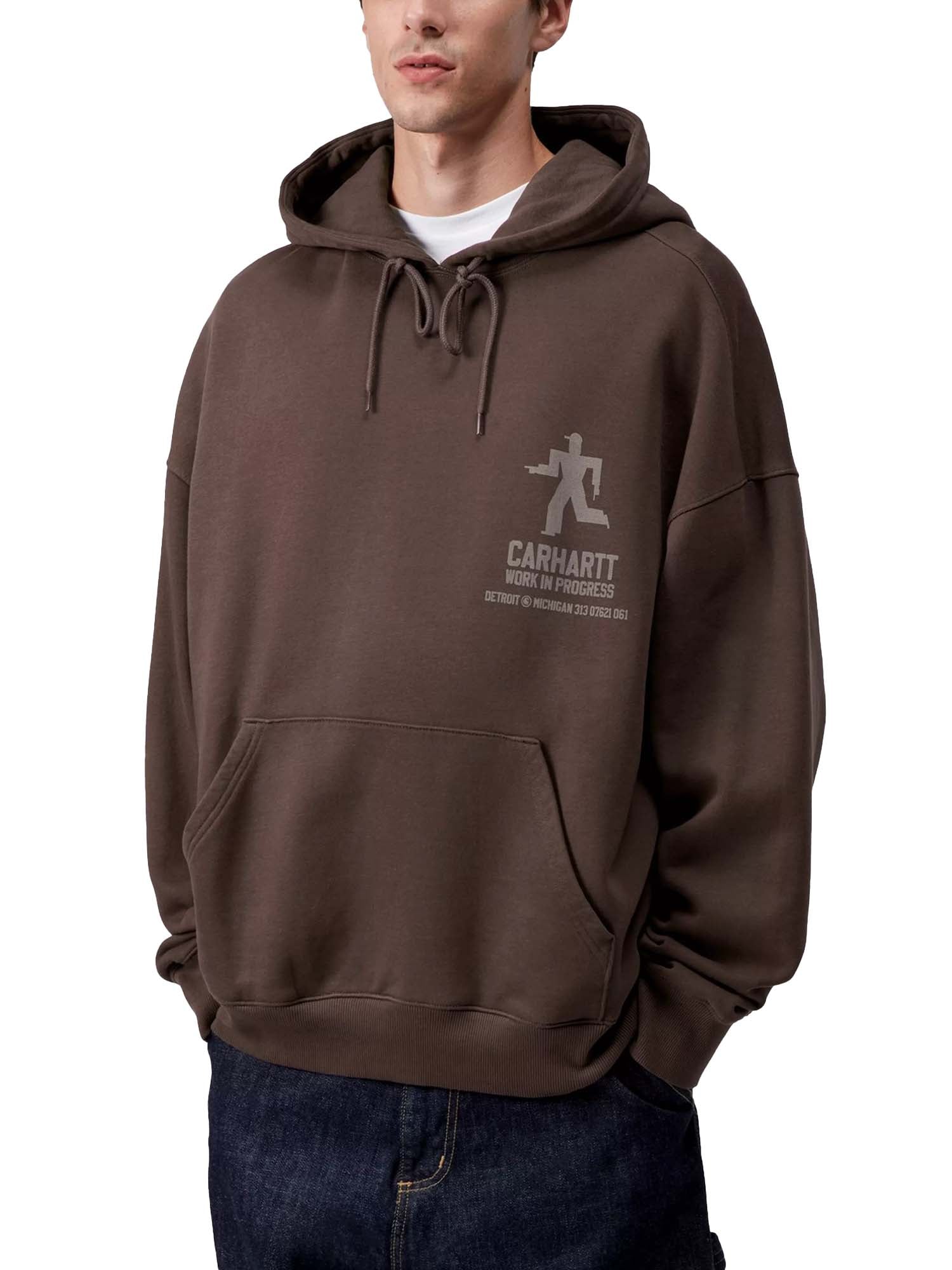 Carhartt Wip Hooded Distance Sweatshirt Marrone