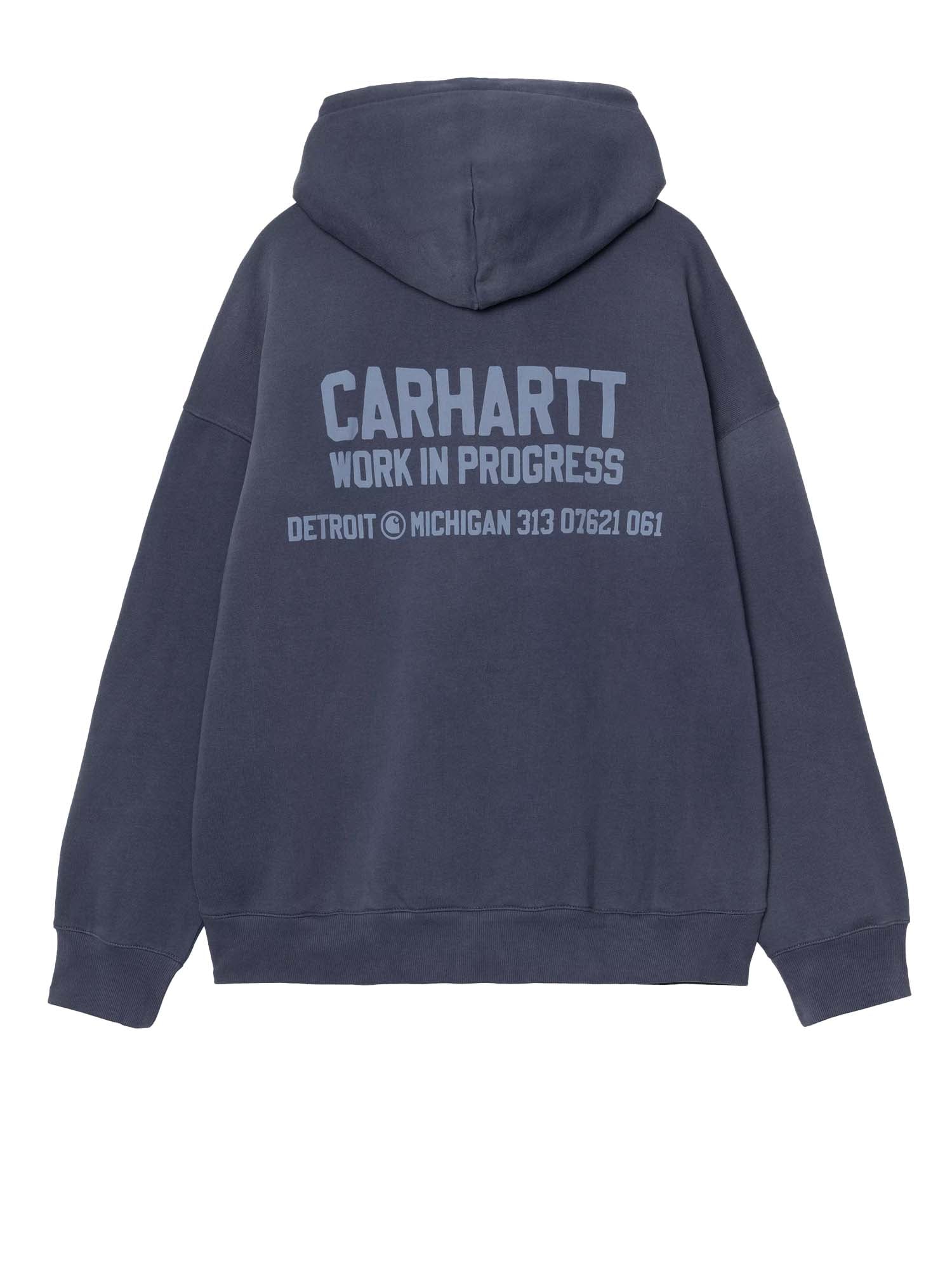 Carhartt Wip Hooded Distance Sweatshirt Blu