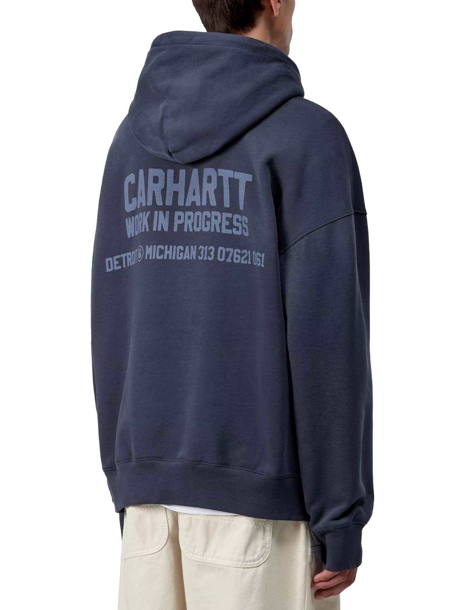 Carhartt Wip Hooded Distance Sweatshirt Blu
