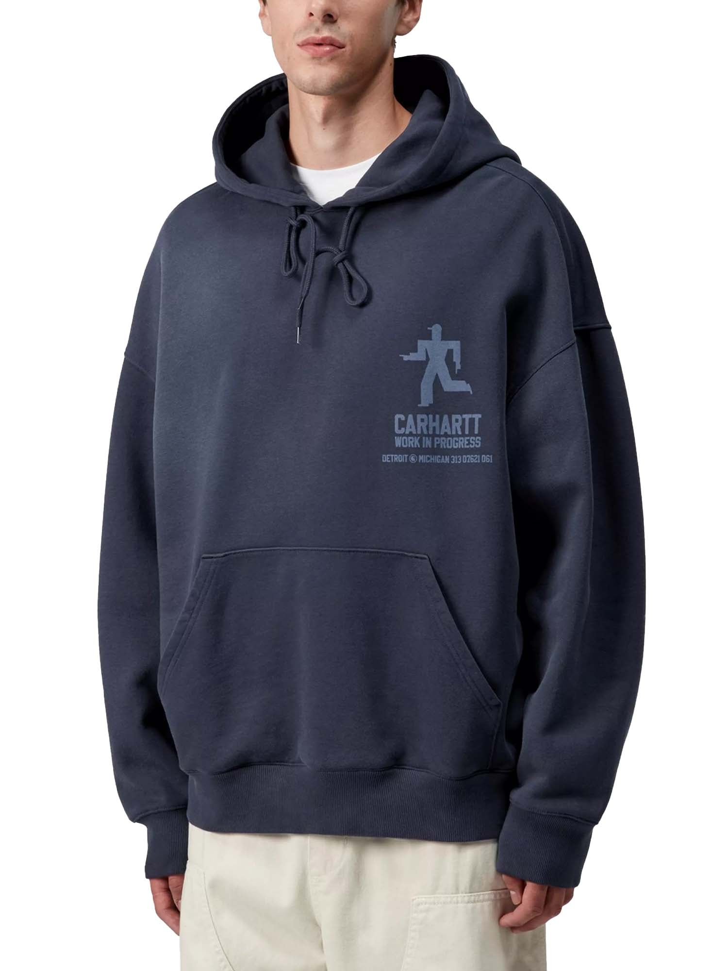 Carhartt Wip Hooded Distance Sweatshirt Blu