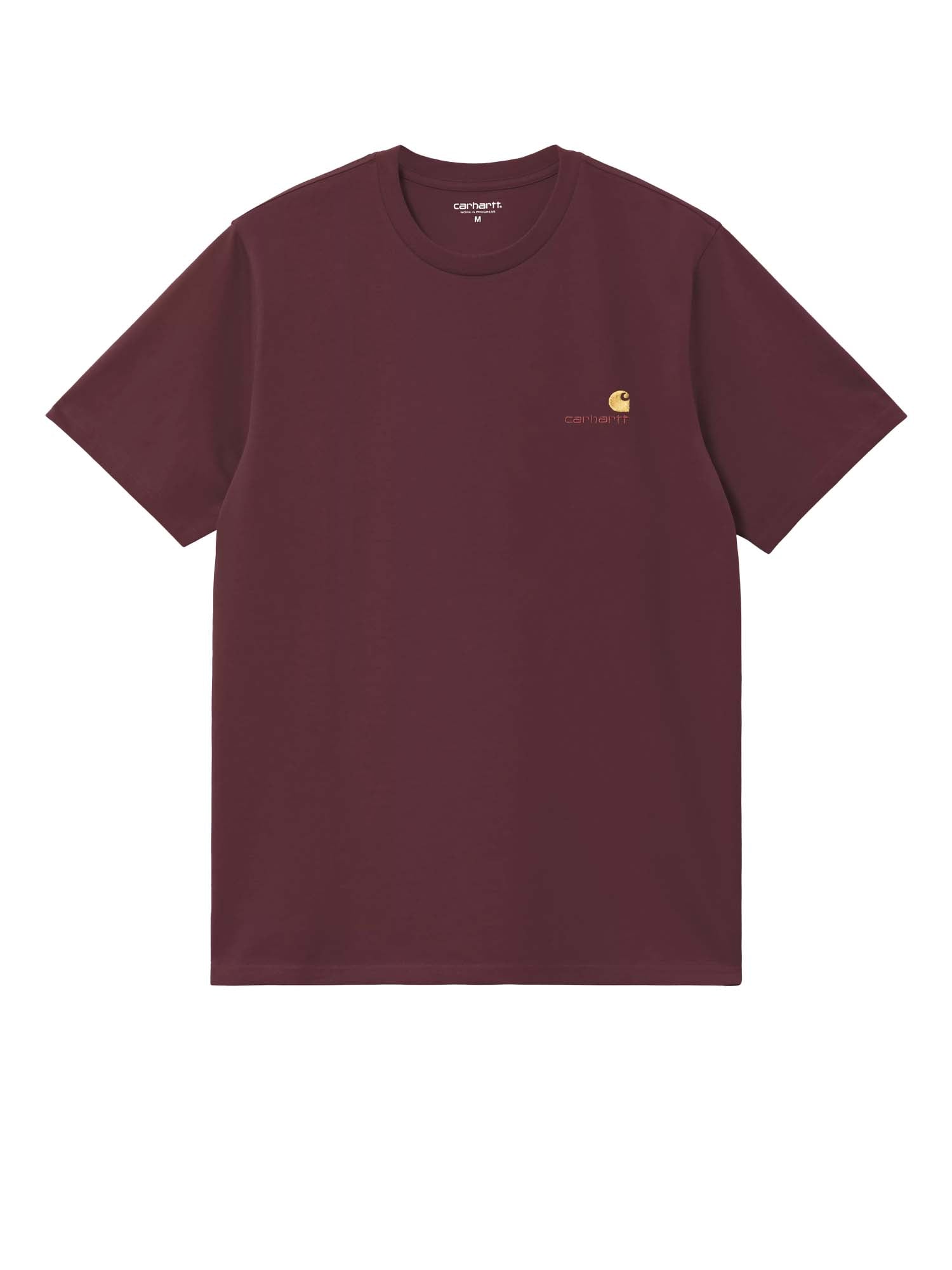 Carhartt Wip S/S American Script T-Shirt Bordeaux