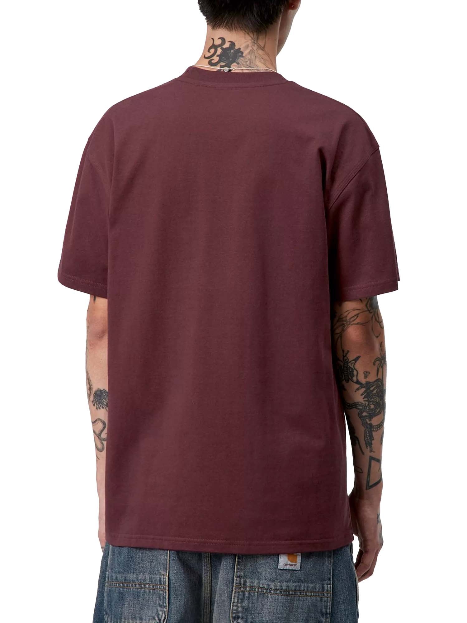 Carhartt Wip S/S American Script T-Shirt Bordeaux