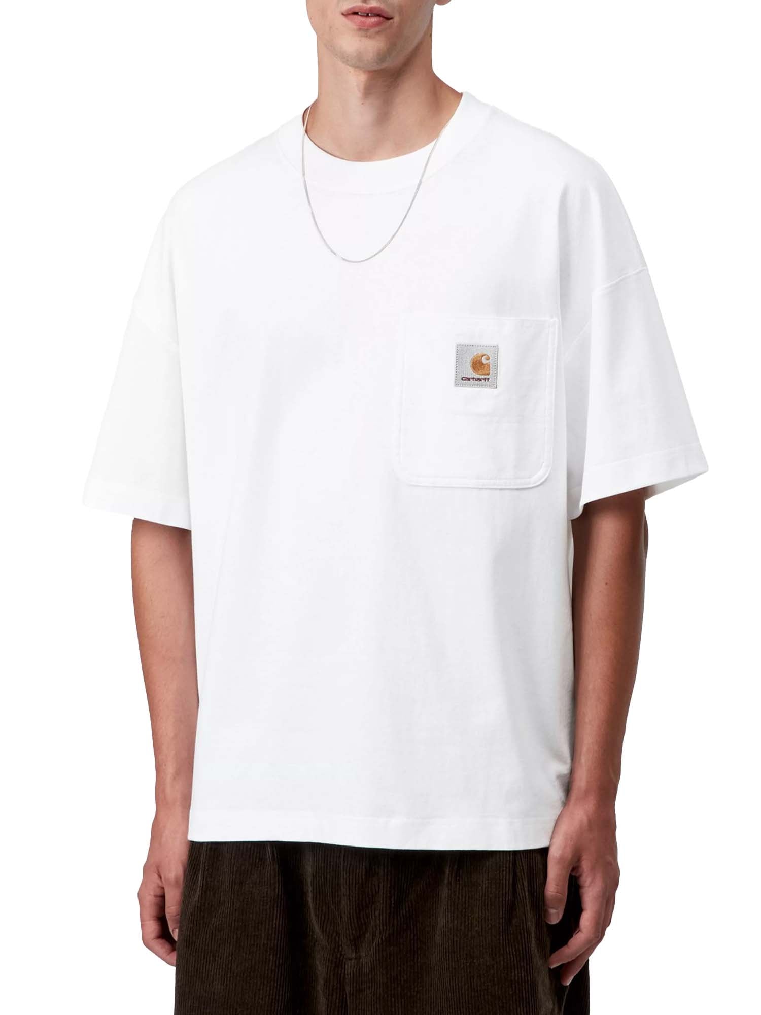 Carhartt Wip S/S Work Pocket T-Shirt Bianco