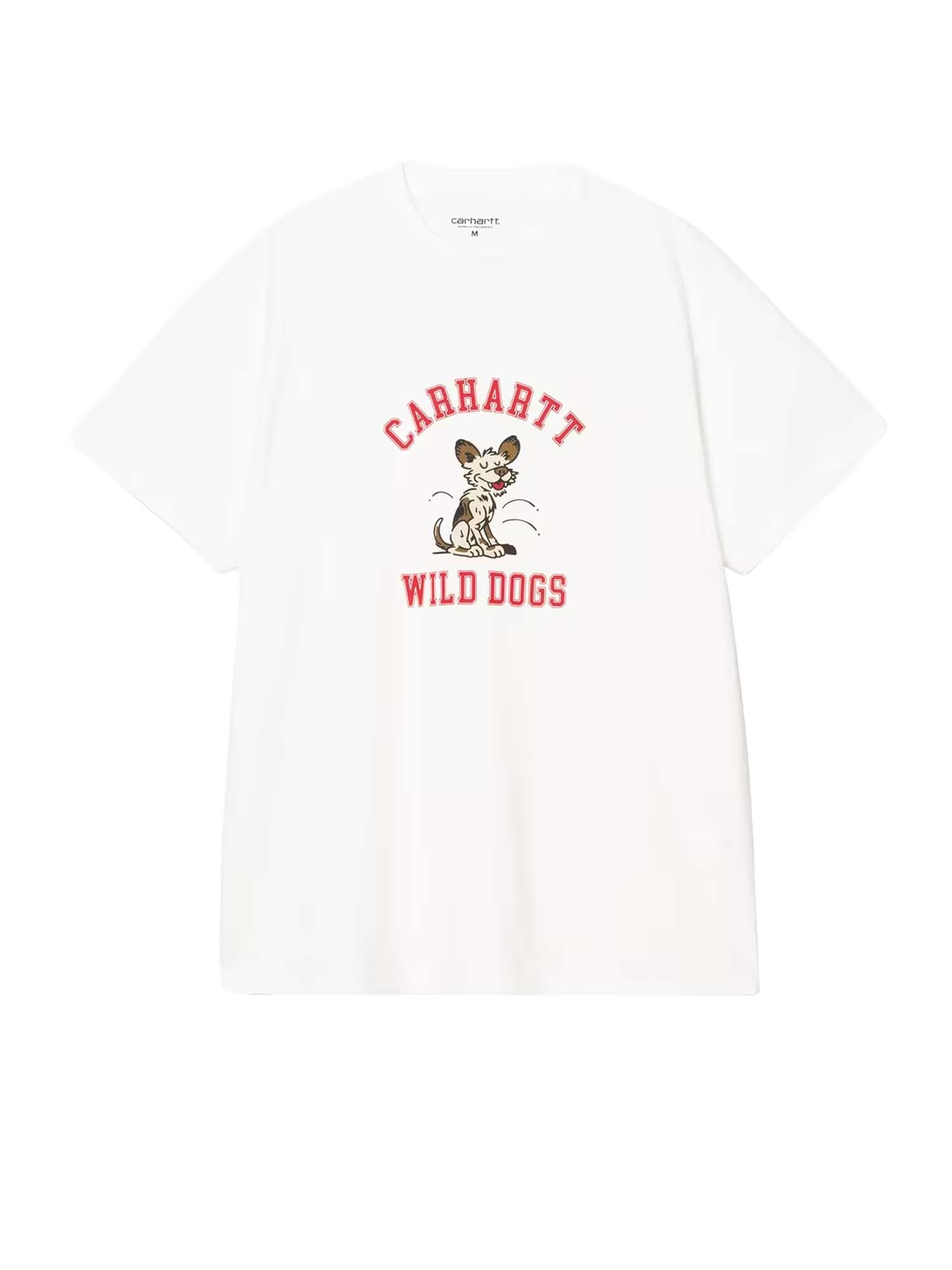 Carhartt Wip S/S Wild Dog T-Shirt Bianco
