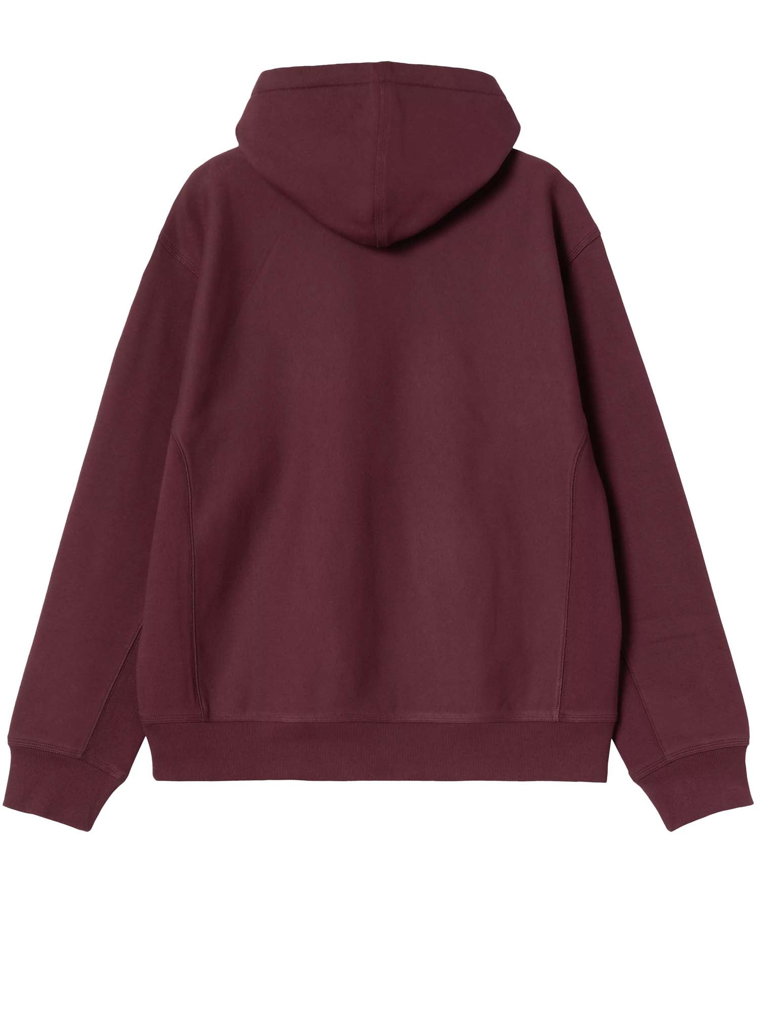 Carhartt Wip Hooded American Script Sweatshirt Bordeaux