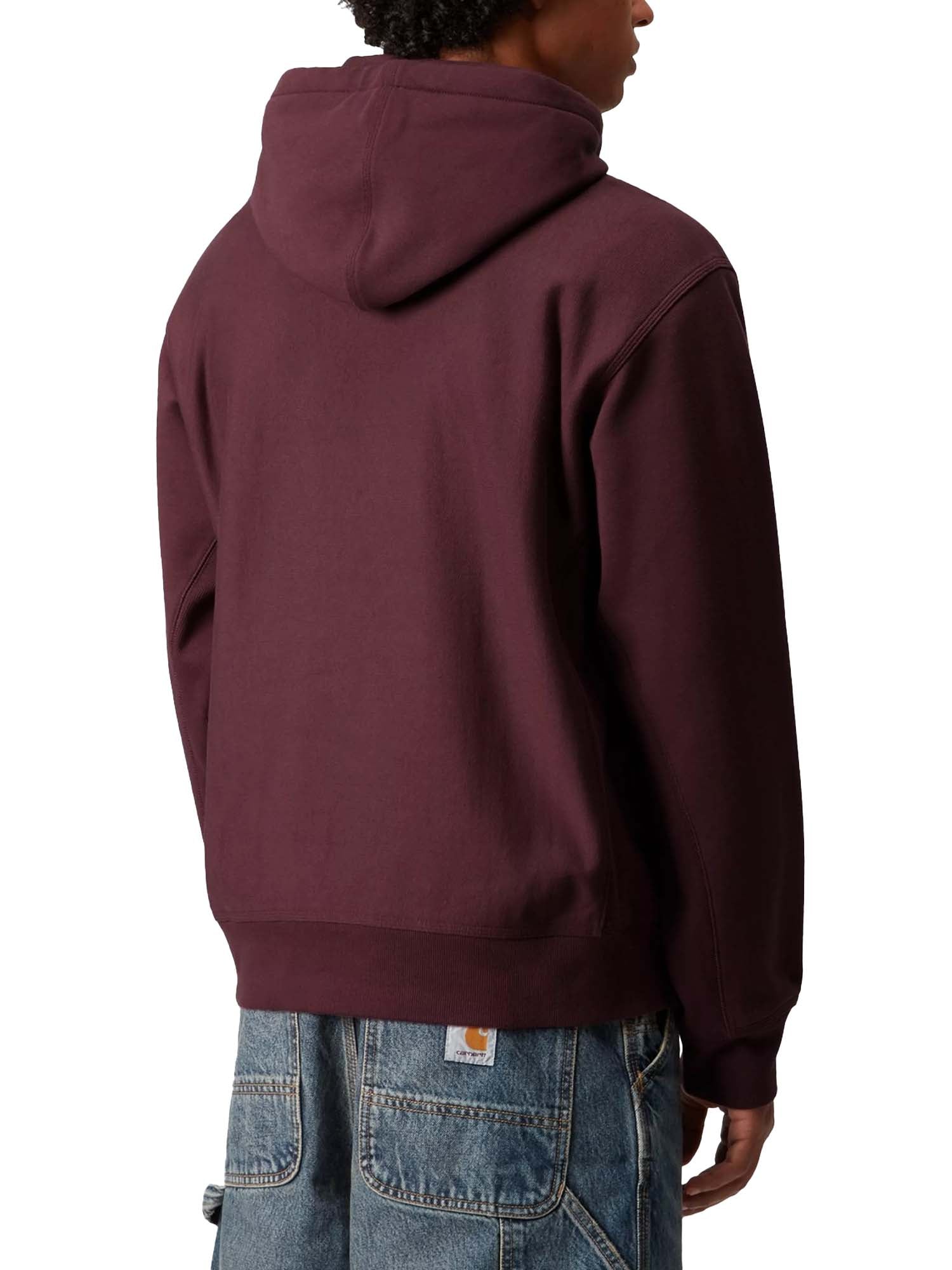 Carhartt Wip Hooded American Script Sweatshirt Bordeaux