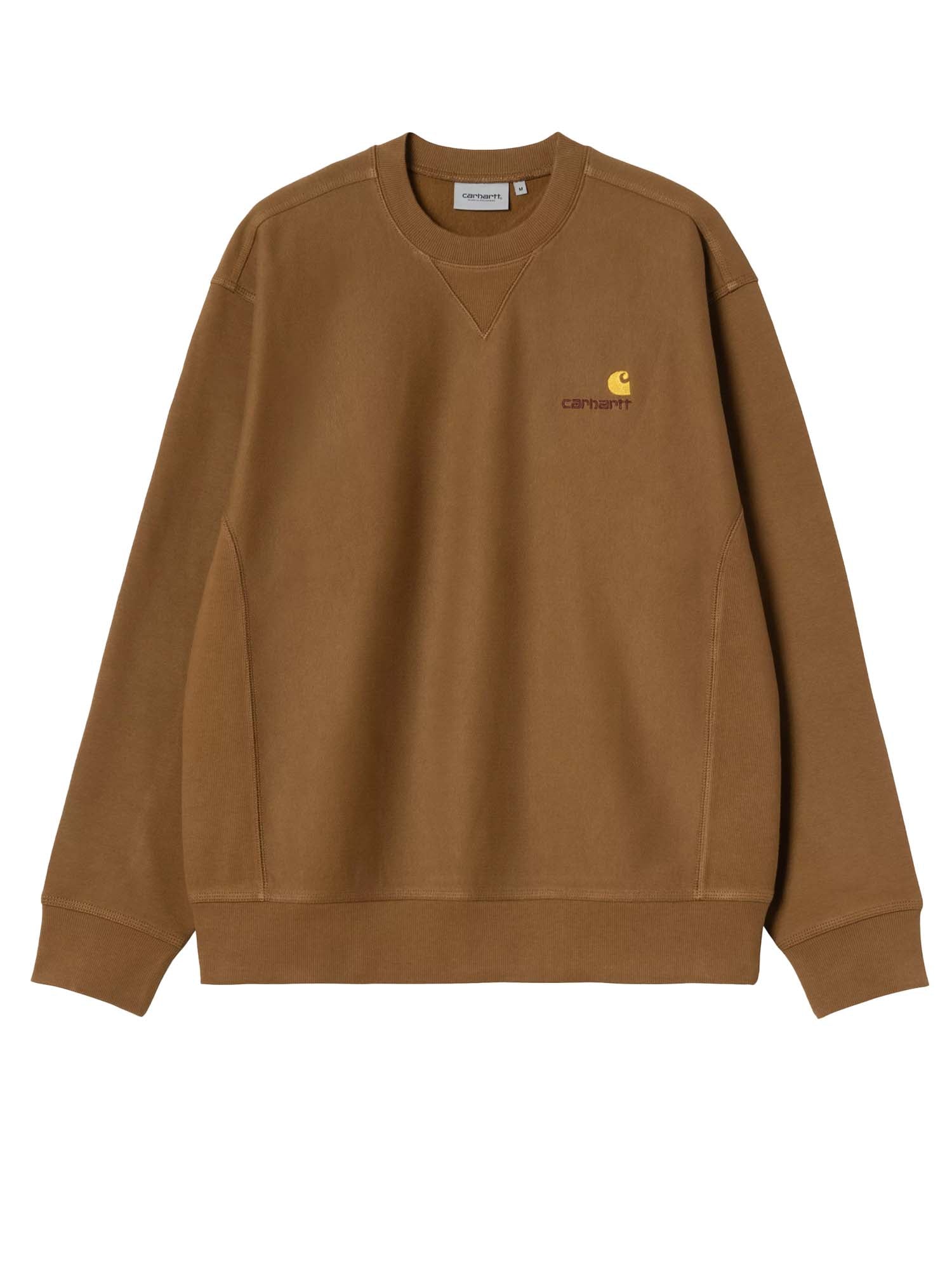 Carhartt Wip American Script Sweatshirt Marrone
