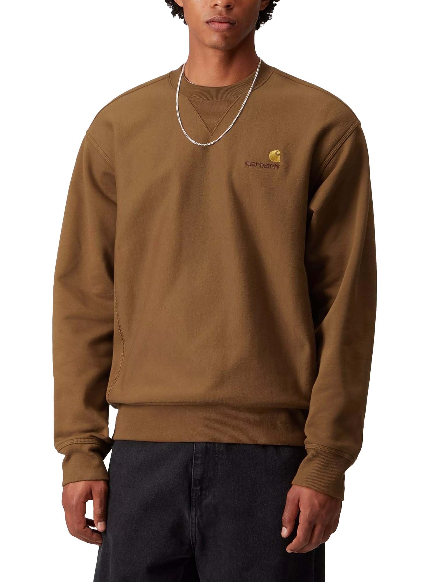 Carhartt Wip American Script Sweatshirt Marrone