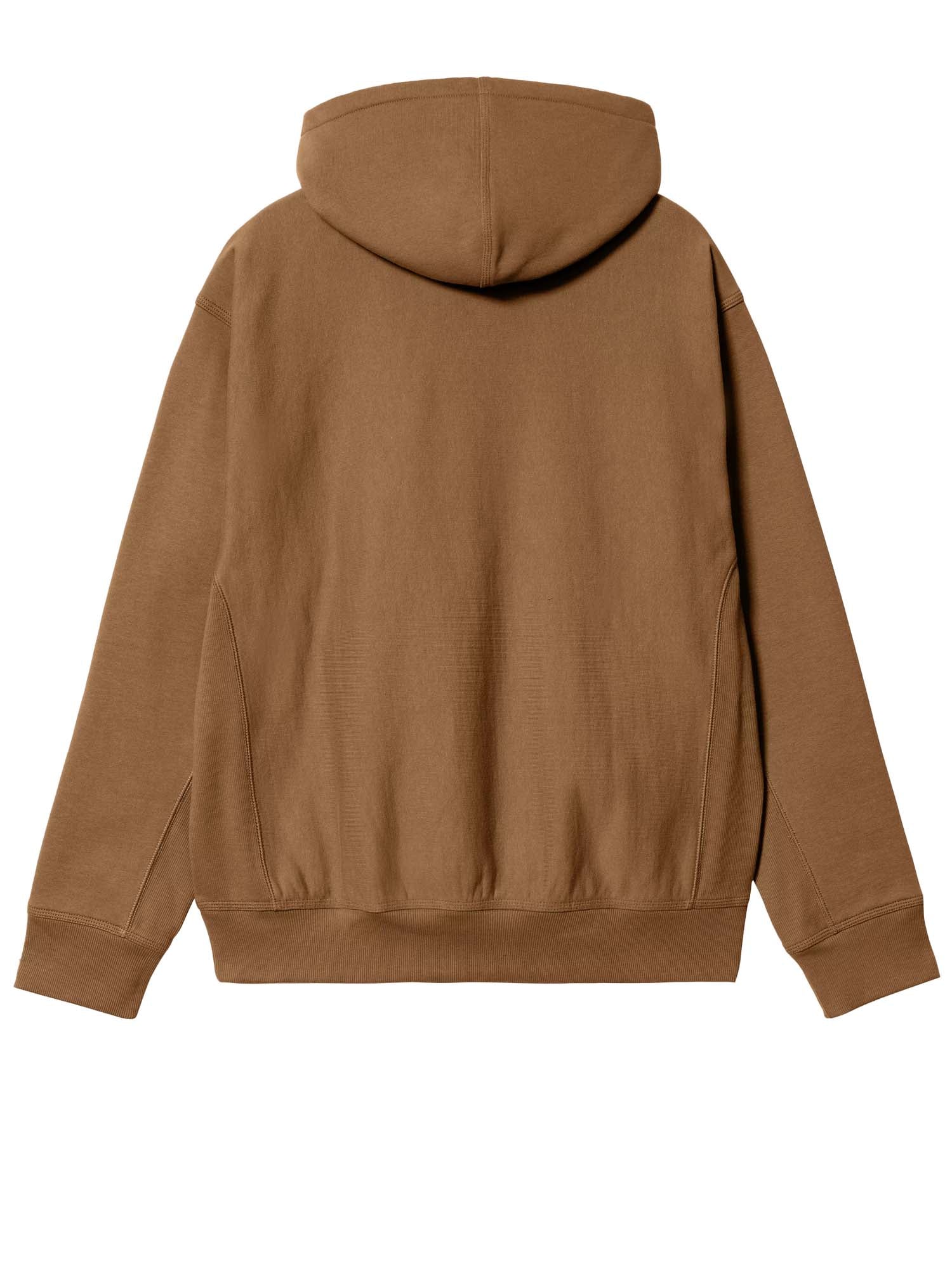 Carhartt Wip Hooded American Script Sweatshirt Marrone