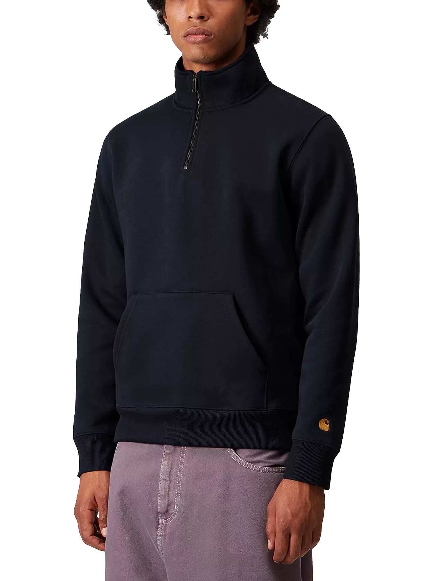 Carhartt Wip Chase Neck Zip Sweatshirt Blu