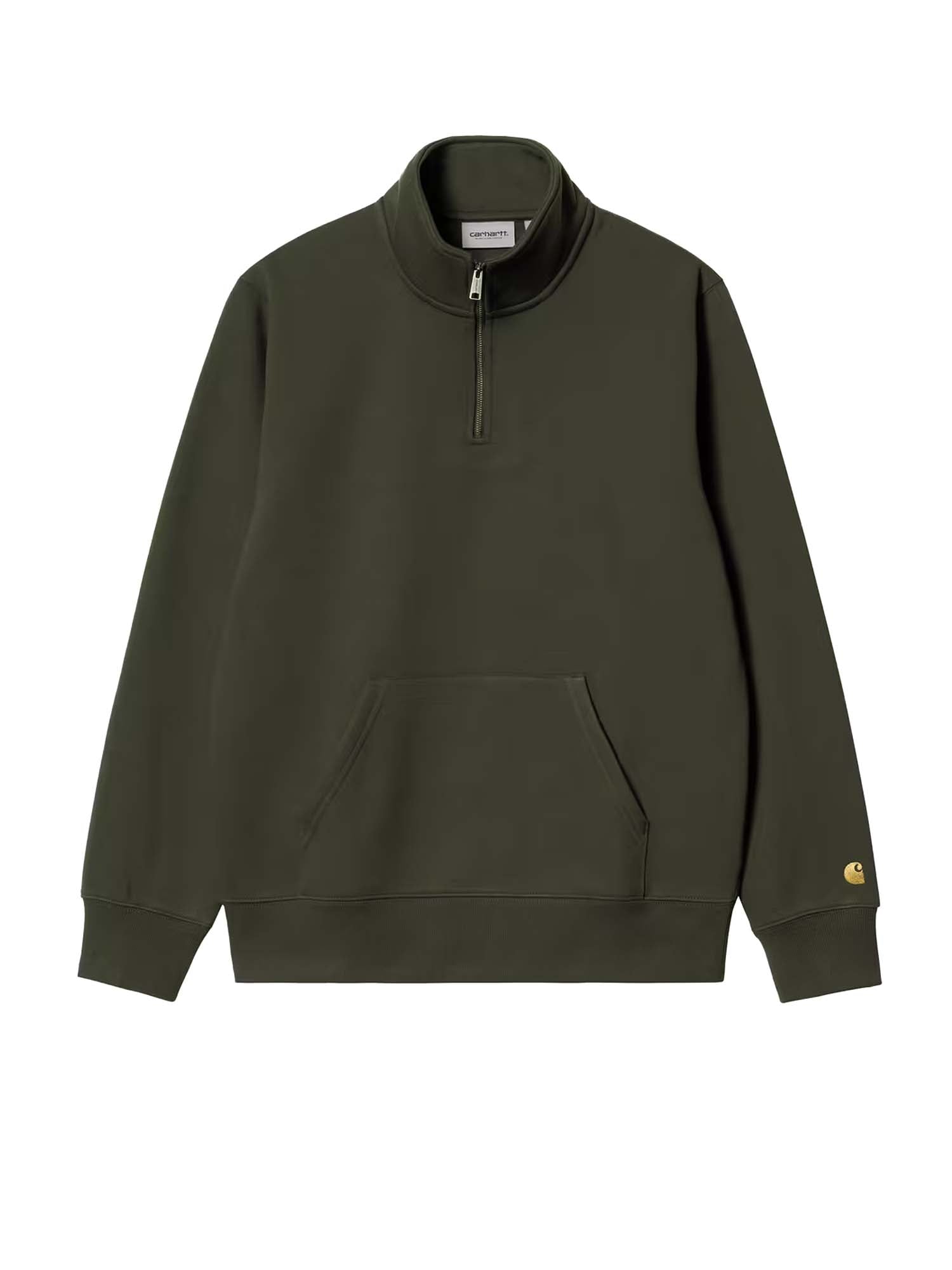 Carhartt Wip Chase Neck Zip Sweatshirt Verde