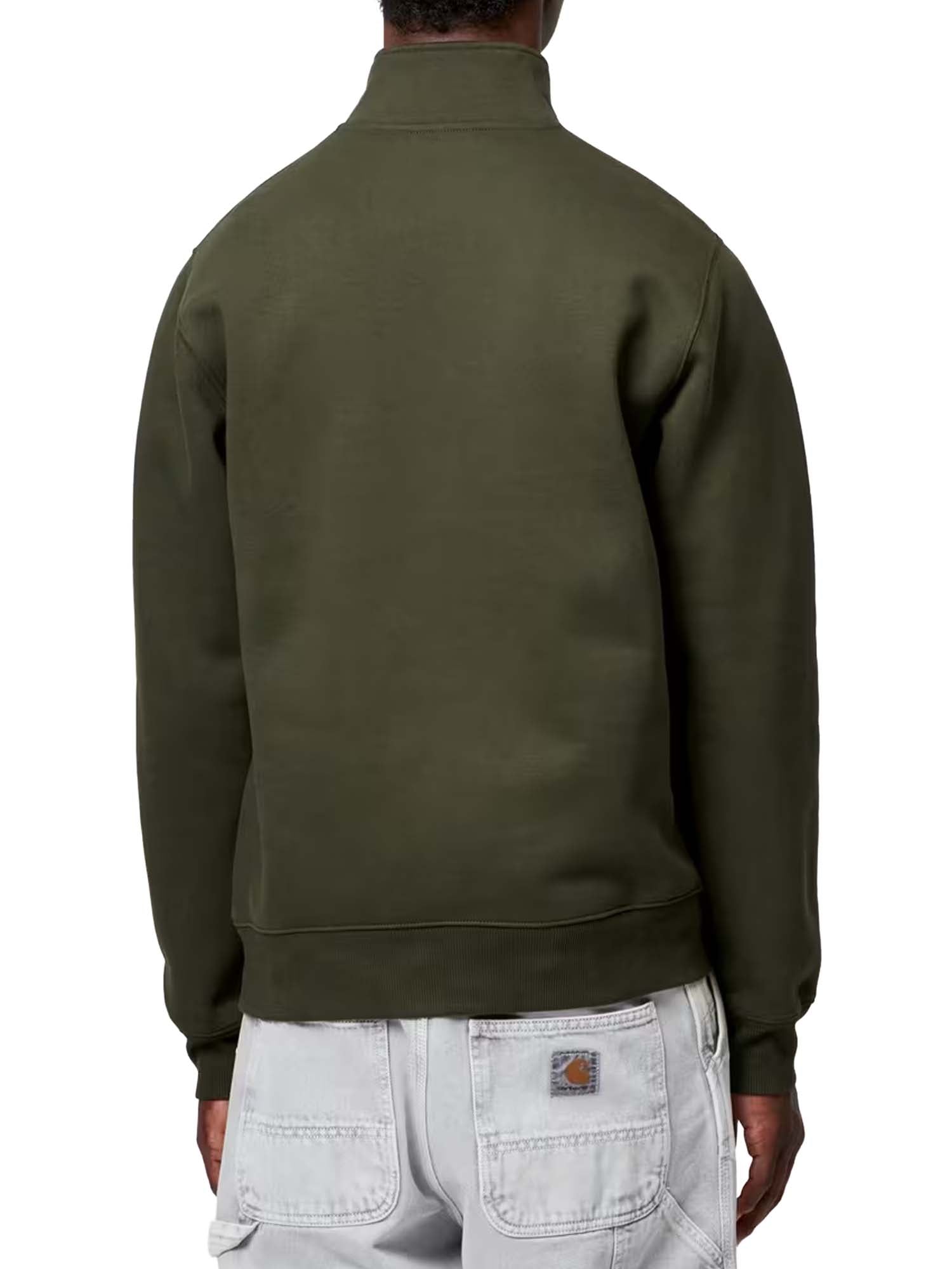 Carhartt Wip Chase Neck Zip Sweatshirt Verde