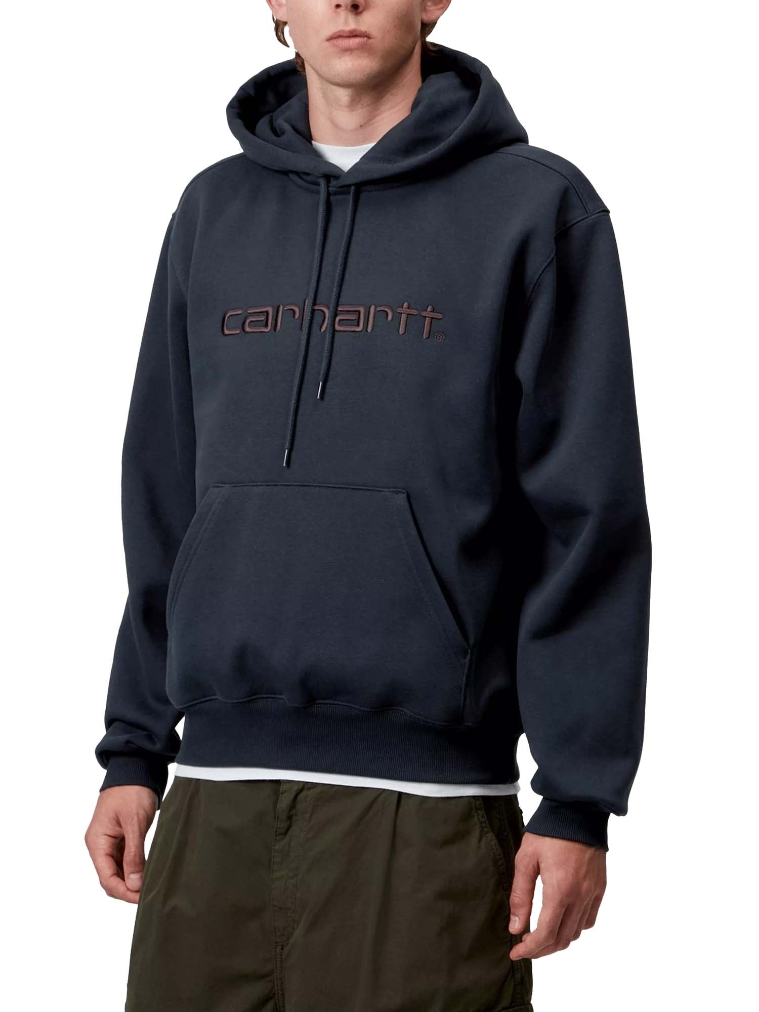Carhartt Wip Hooded Carhartt Sweatshirt Blu