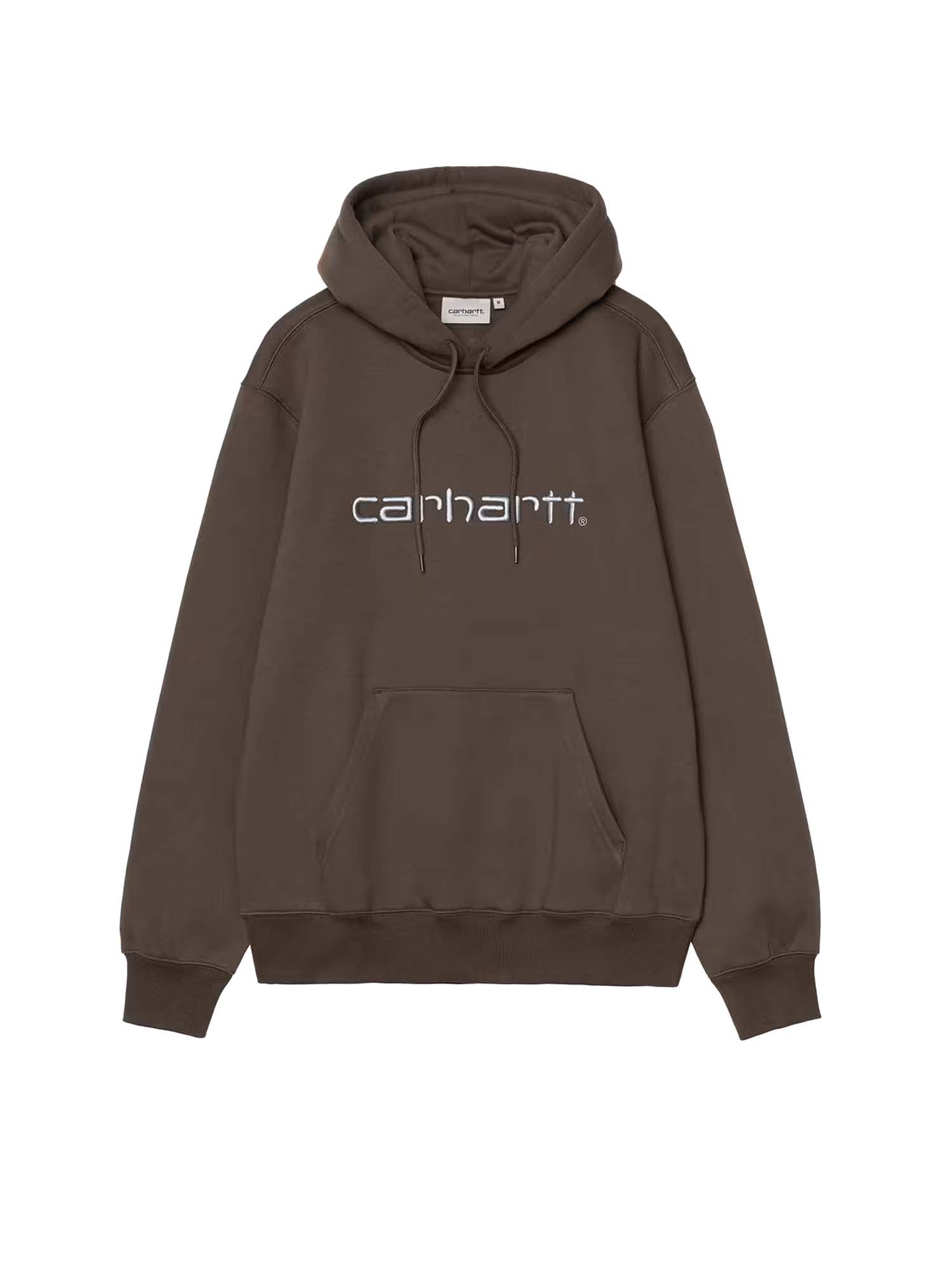 Carhartt Wip Hooded Carhartt Sweatshirt Marrone