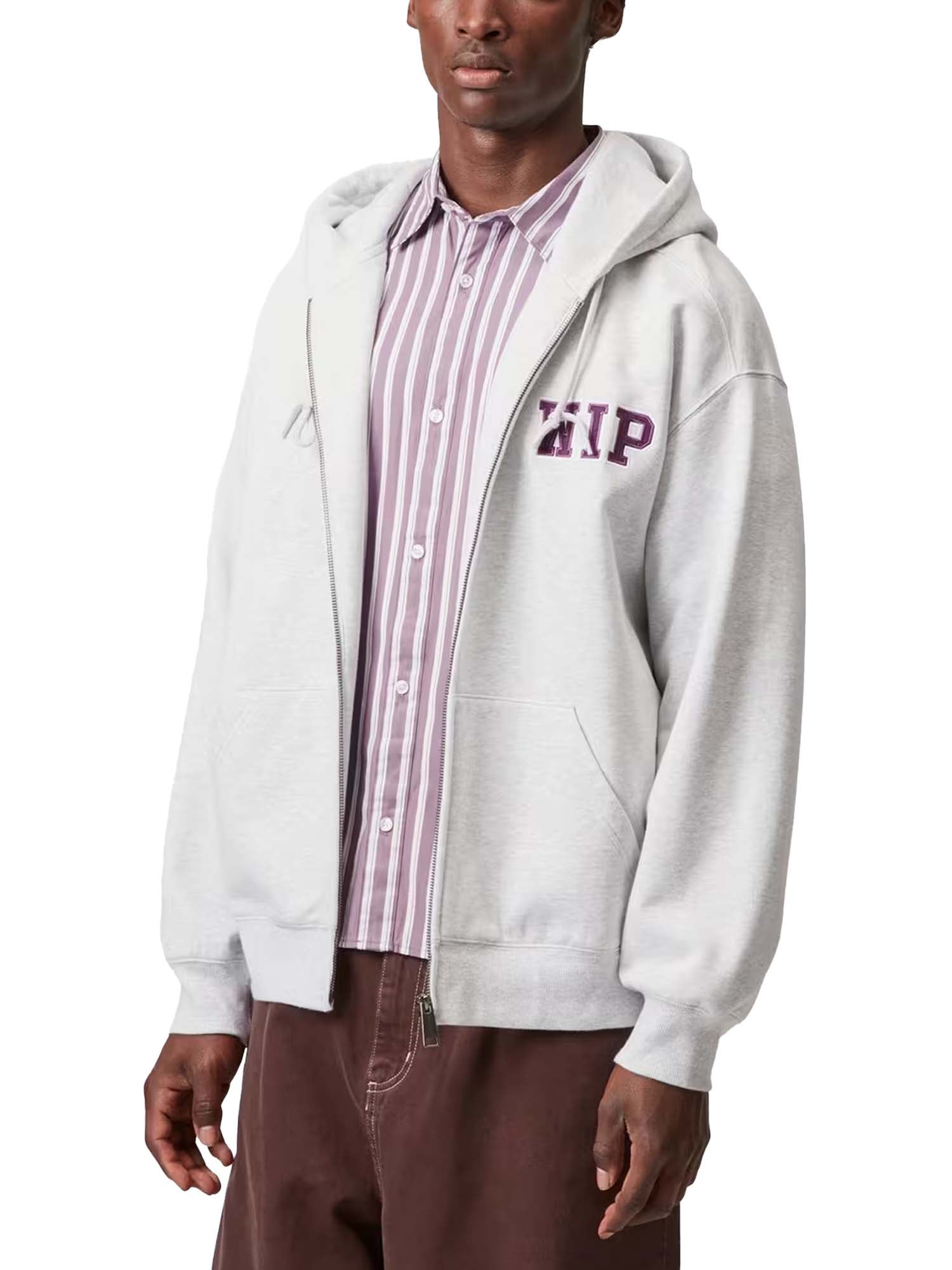 Carhartt Wip Hooded Mini Wip Sweat Jacket Grigio