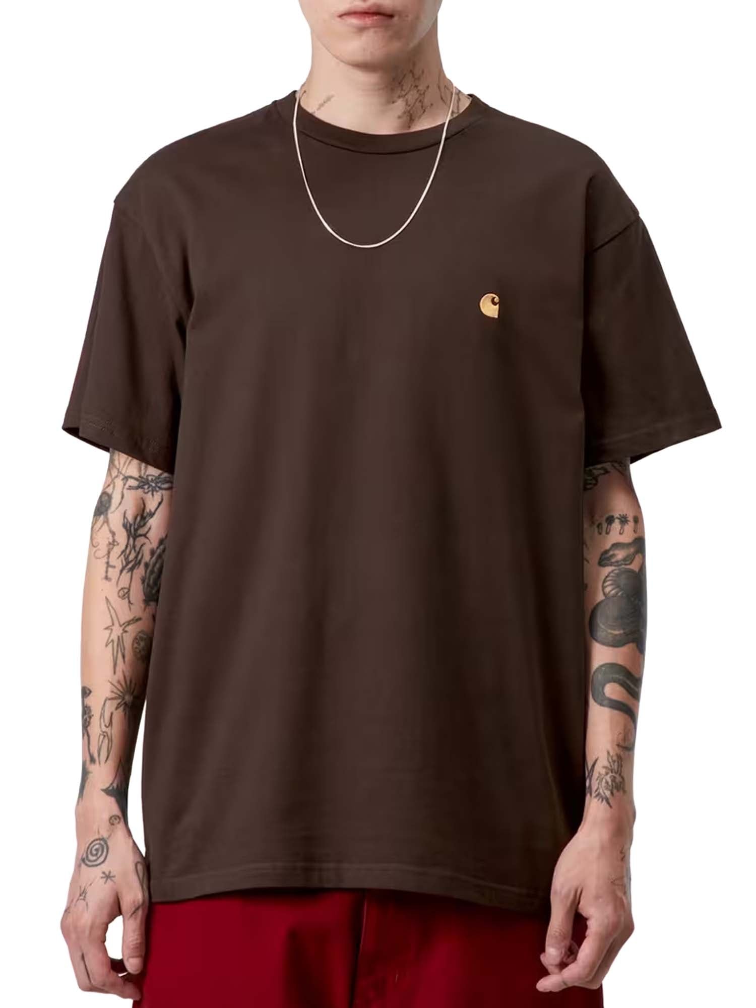 Carhartt Wip S/S Chase T-Shirt Marrone
