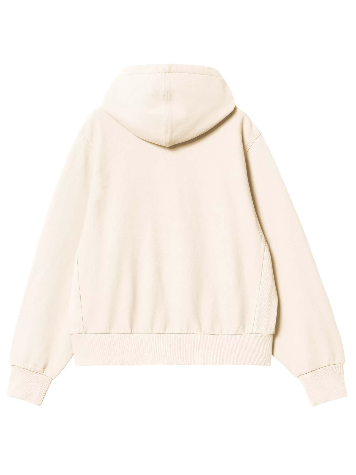 Carhartt Wip W' Hooded American Script Sweatshirt Bianco