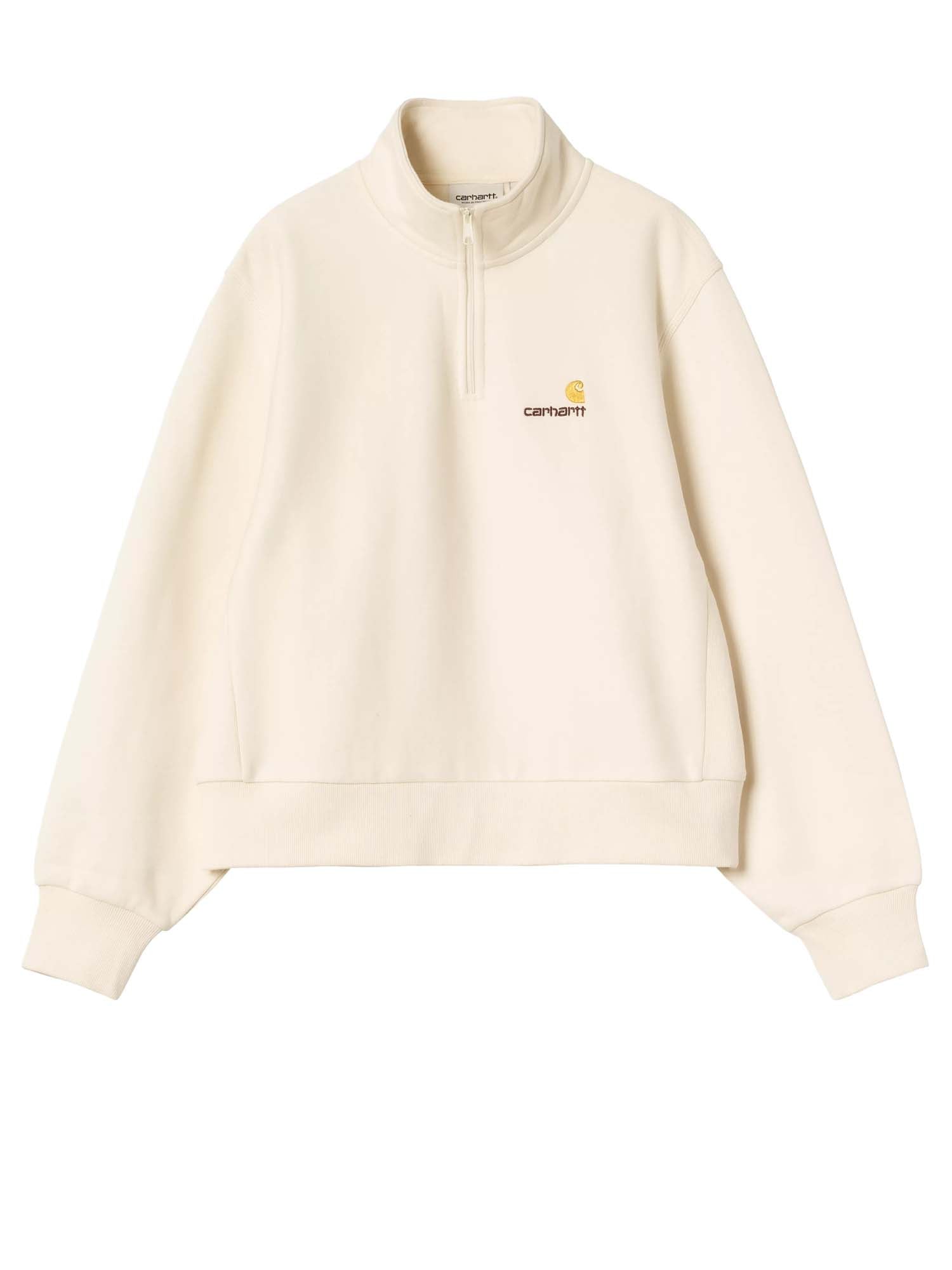 Carhartt Wip W' American Script High Neck Sweatshirt Bianco