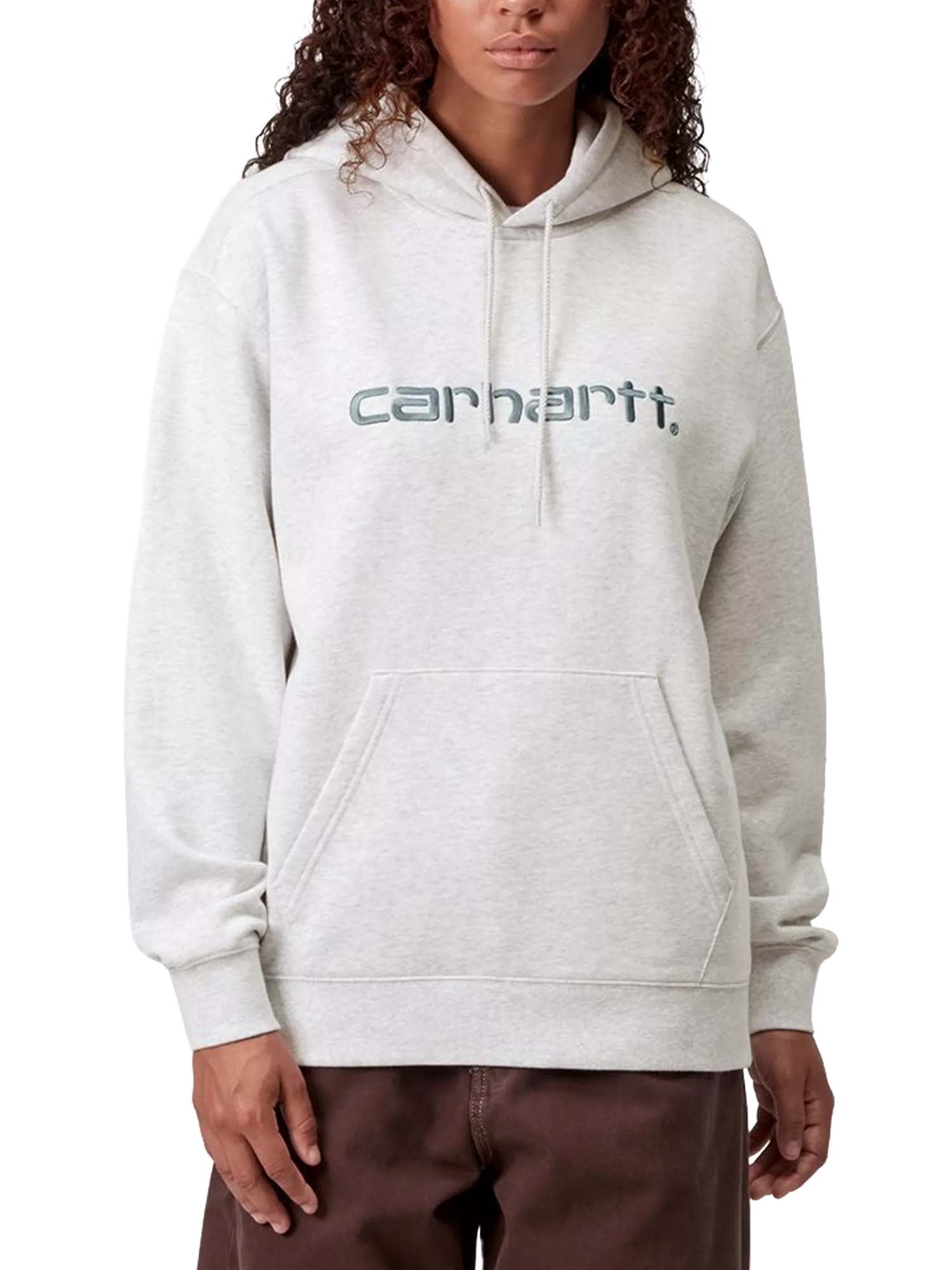 Carhartt Wip W' Hooded Carhartt Sweatshirt Grigio