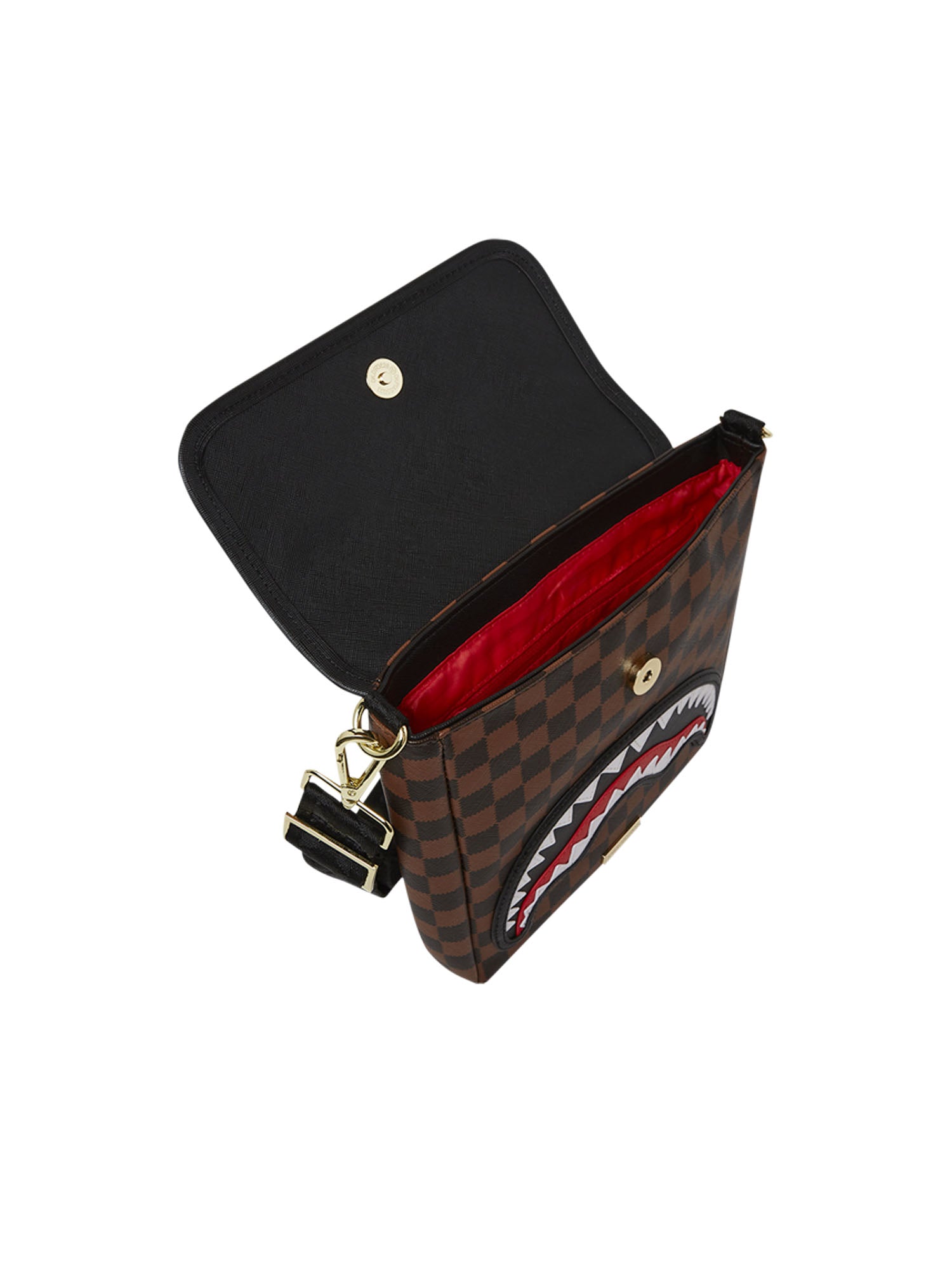 Sprayground Sawtooth Sharks iIn Paris Messenger Sling Marrone