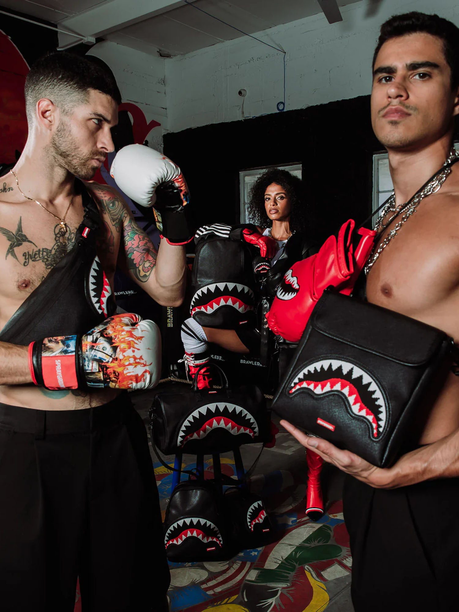 Sprayground Fly Knit Mouth Messenger Sling Nero