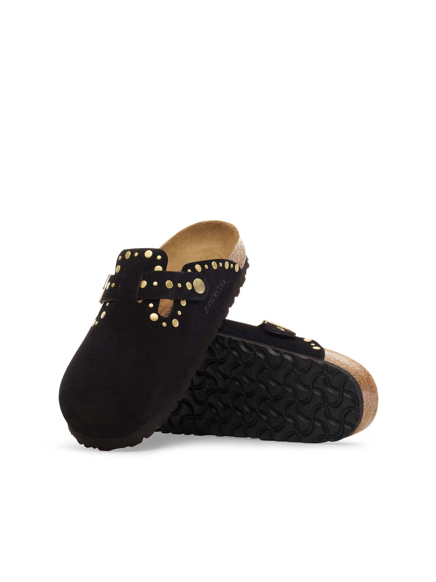 Birkenstock Boston Rivets (Pelle scamosciata) Nero