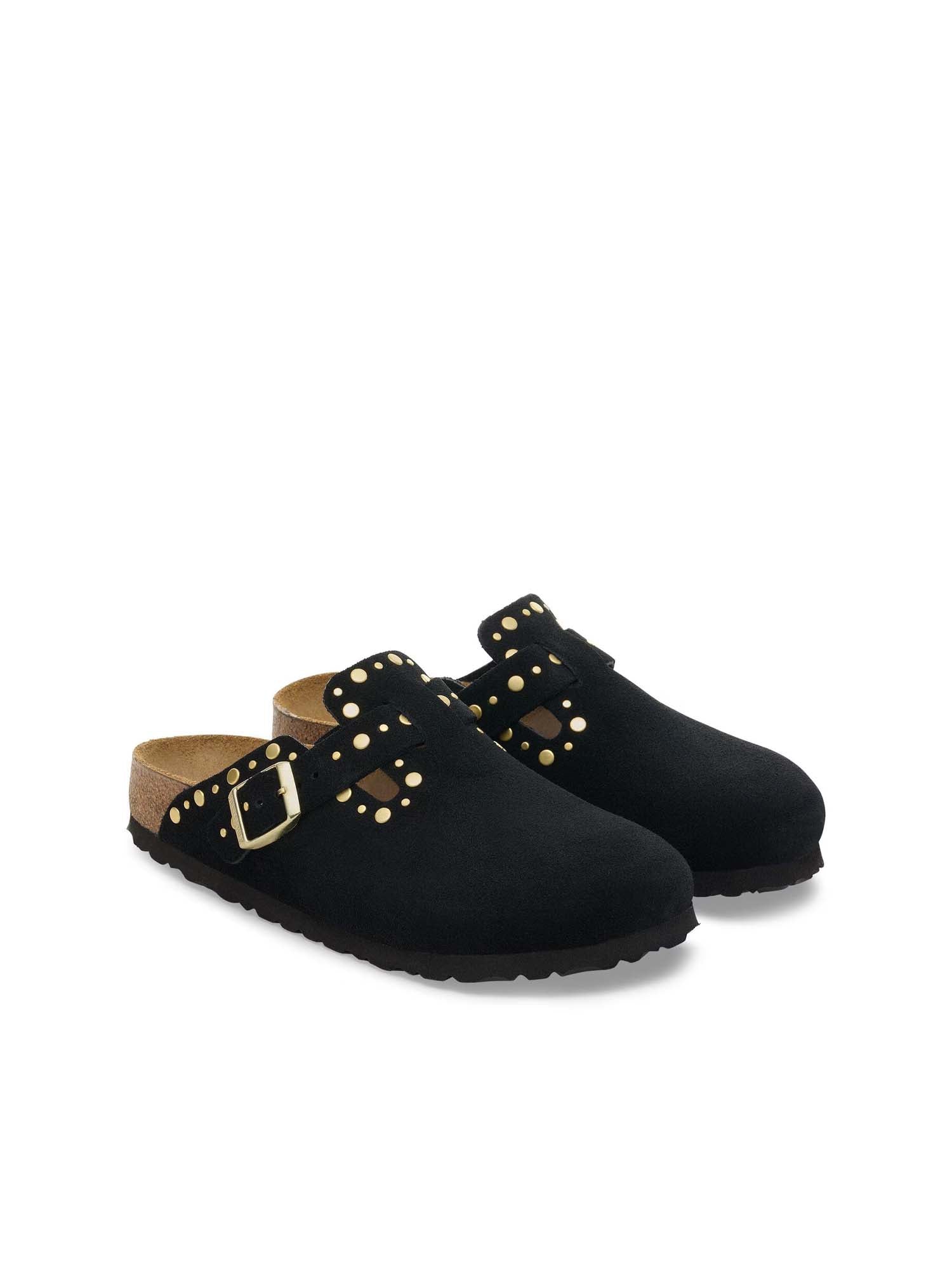 Birkenstock Boston Rivets (Pelle scamosciata) Nero