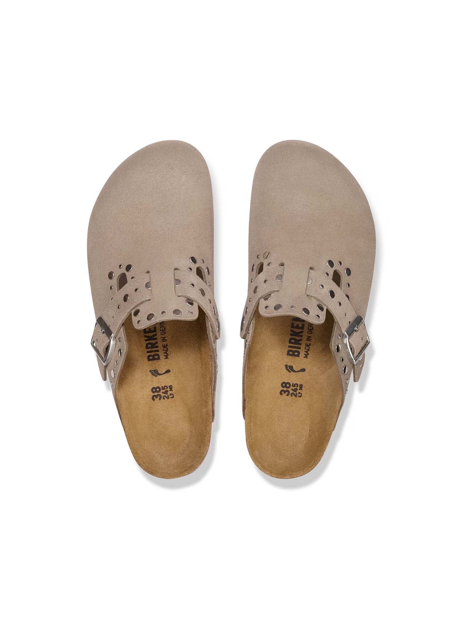 Birkenstock Boston Rivets (Pelle scamosciata) Marrone