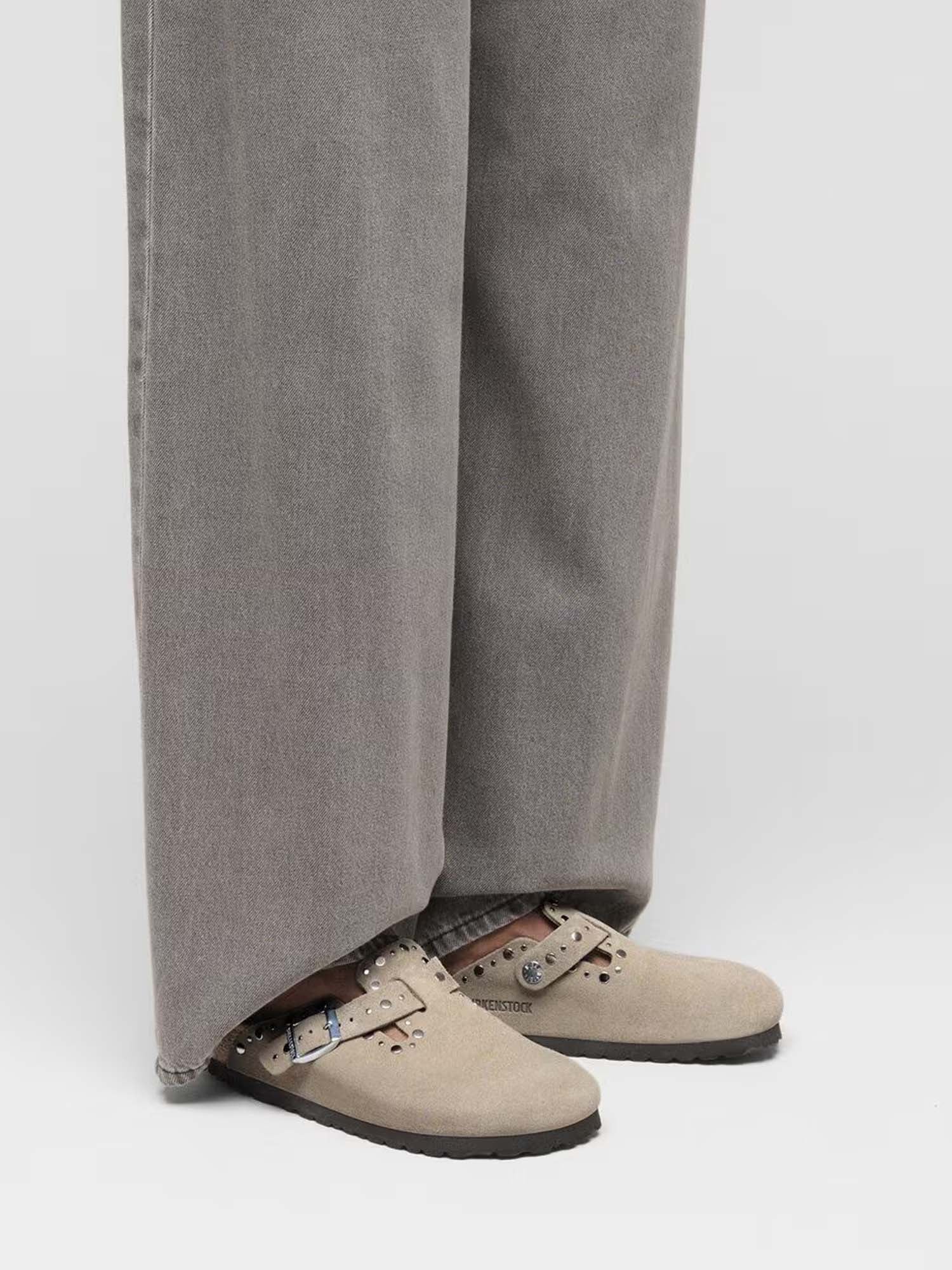 Birkenstock Boston Rivets (Pelle scamosciata) Marrone