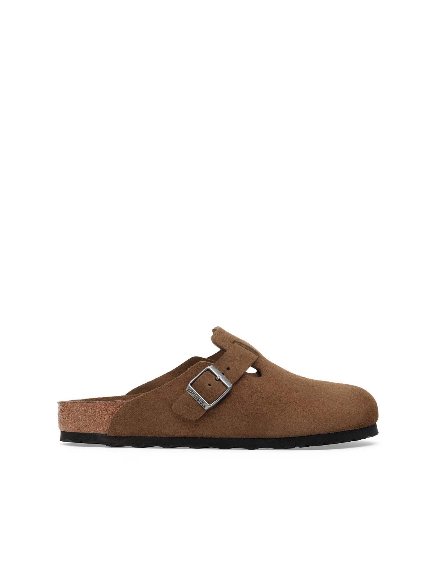 Birkenstock Boston plantare morbido (Pelle Scamosciata) Marrone
