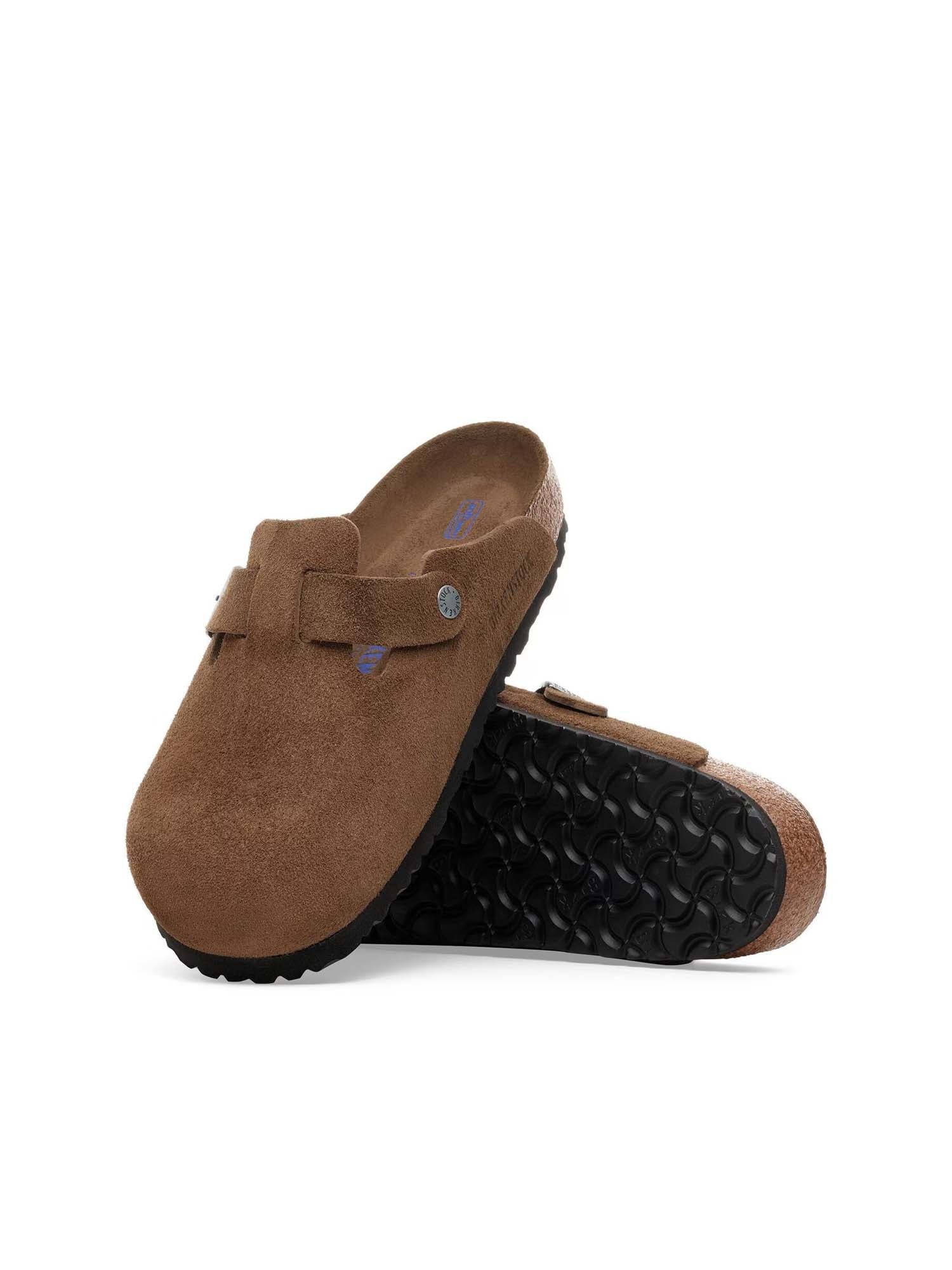 Birkenstock Boston plantare morbido (Pelle Scamosciata) Marrone
