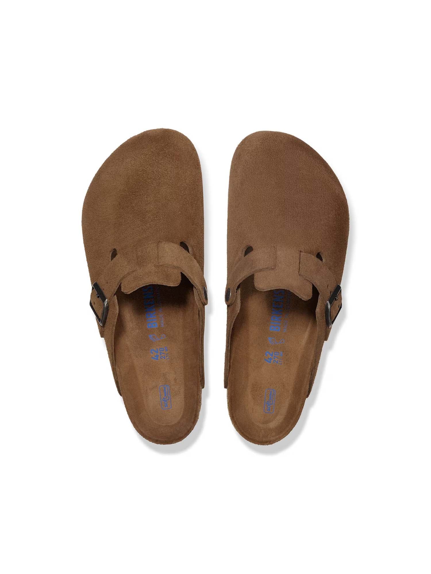 Birkenstock Boston plantare morbido (Pelle Scamosciata) Marrone