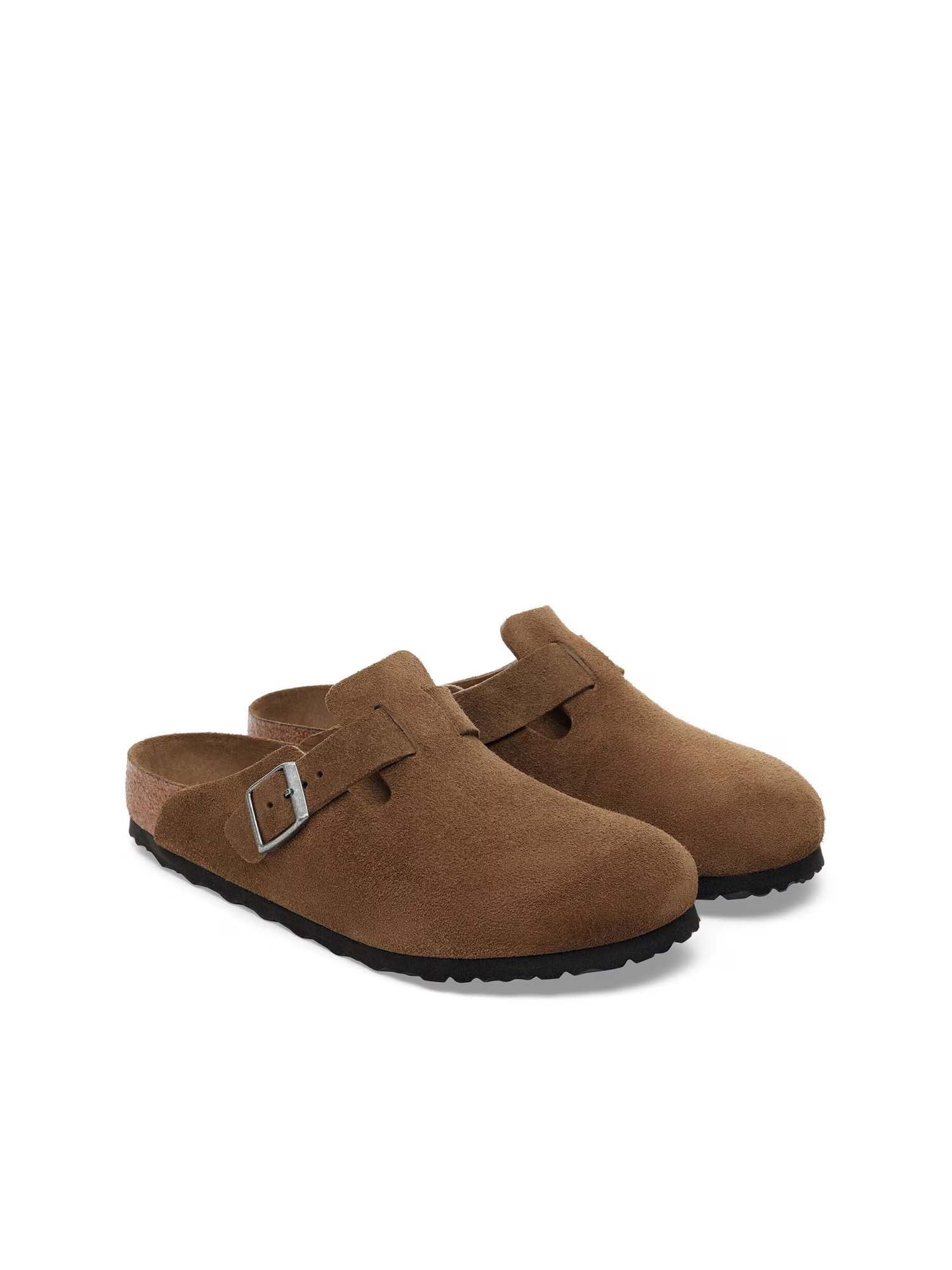 Birkenstock Boston plantare morbido (Pelle Scamosciata) Marrone