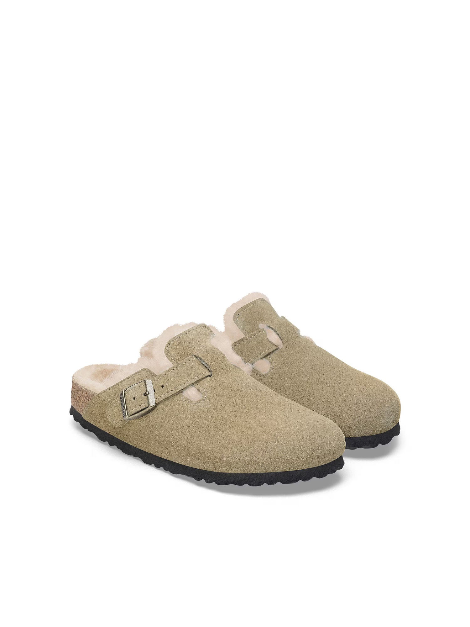 Birkenstock Boston pelliccia di agnello Marrone