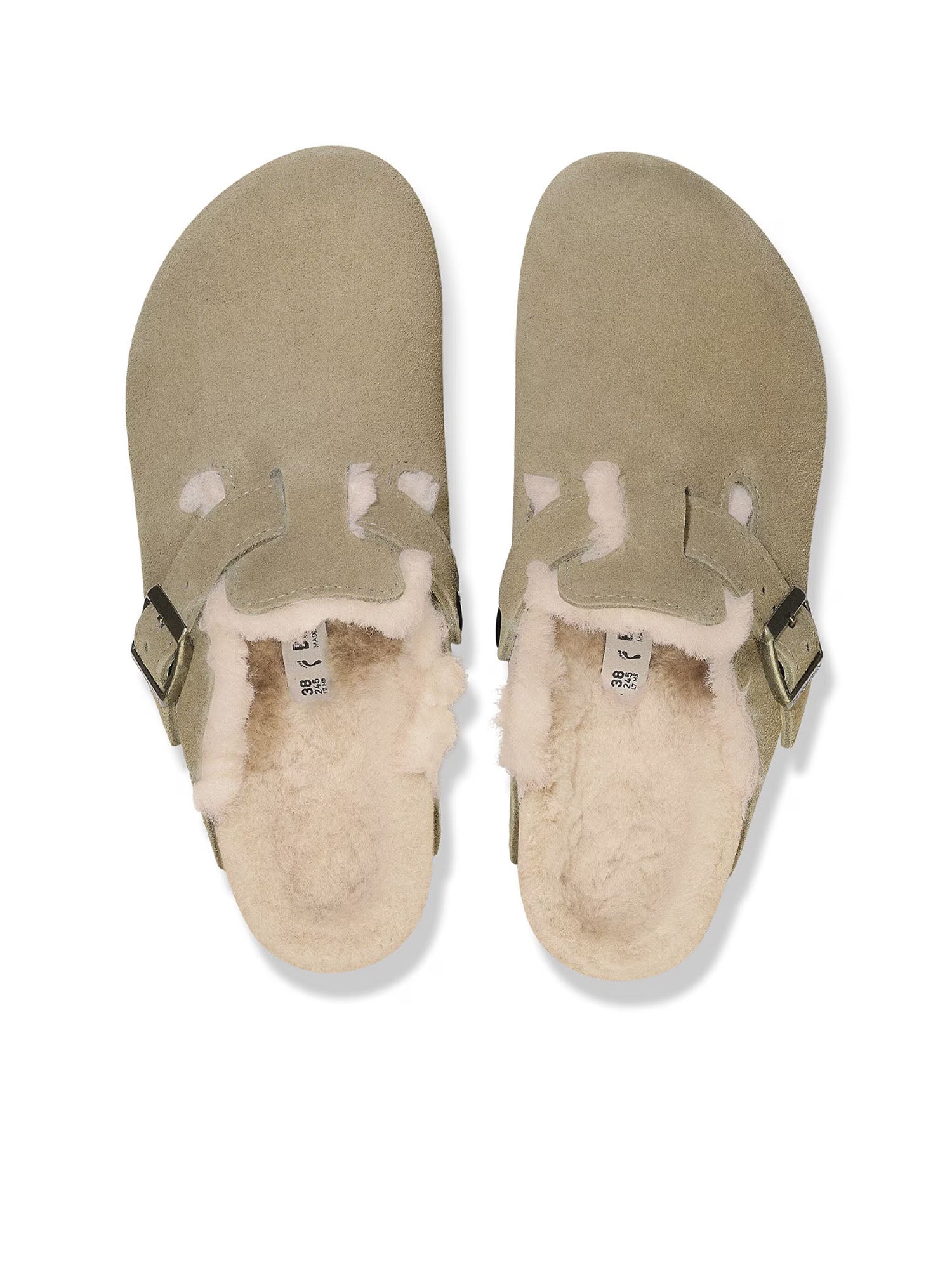 Birkenstock Boston pelliccia di agnello Marrone